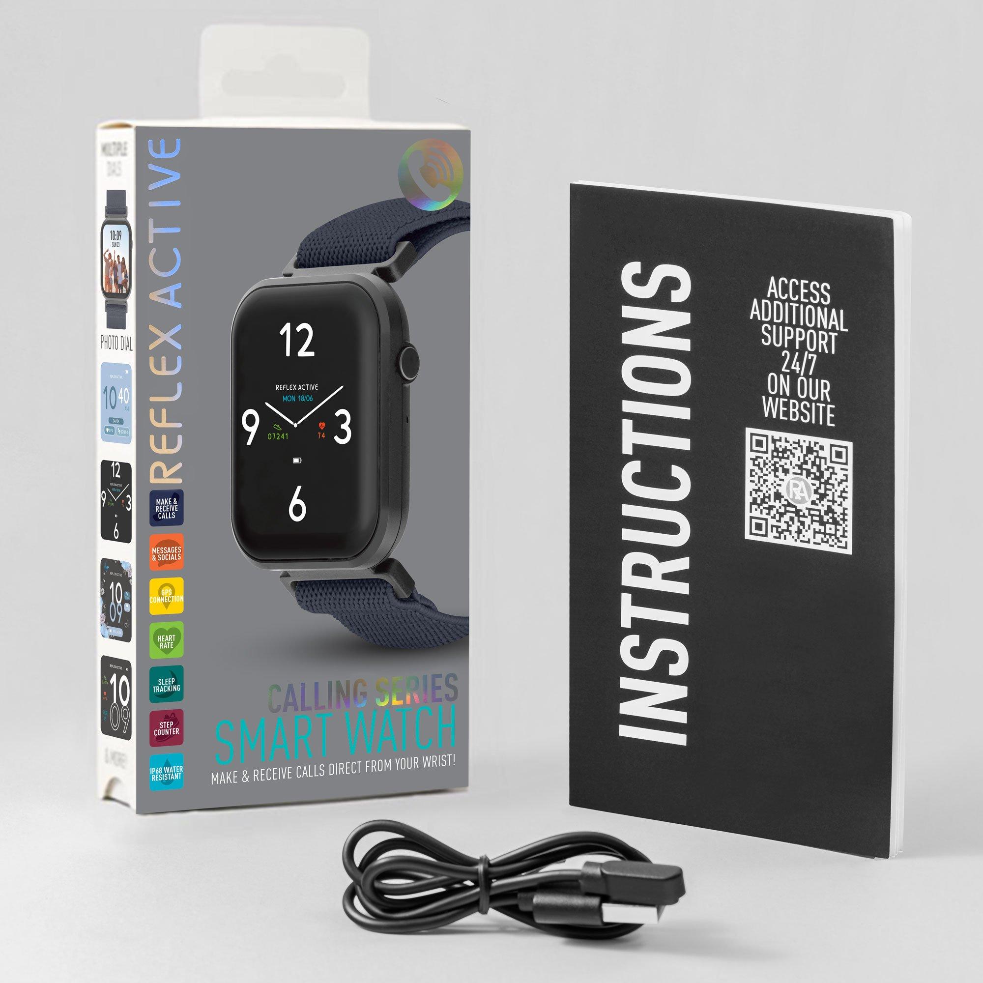 Grey - Reflex Active - Reflex Active Series 37 Blue Smart Calling Watch - 5