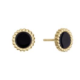 Radley Radley 18ct Gold Plated Black Onxy Stud Earrings