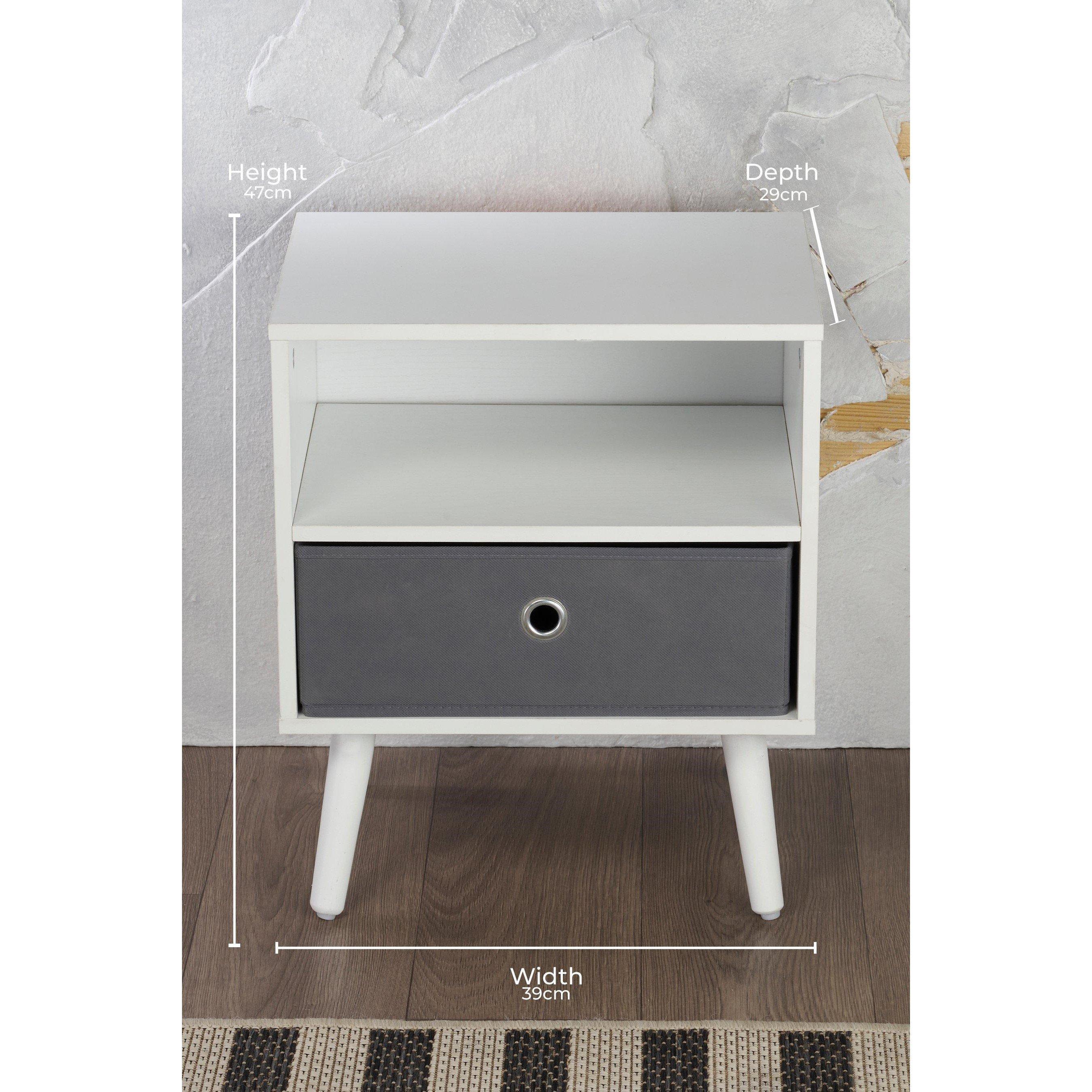 White - Homelife - Odense Side Table - 2