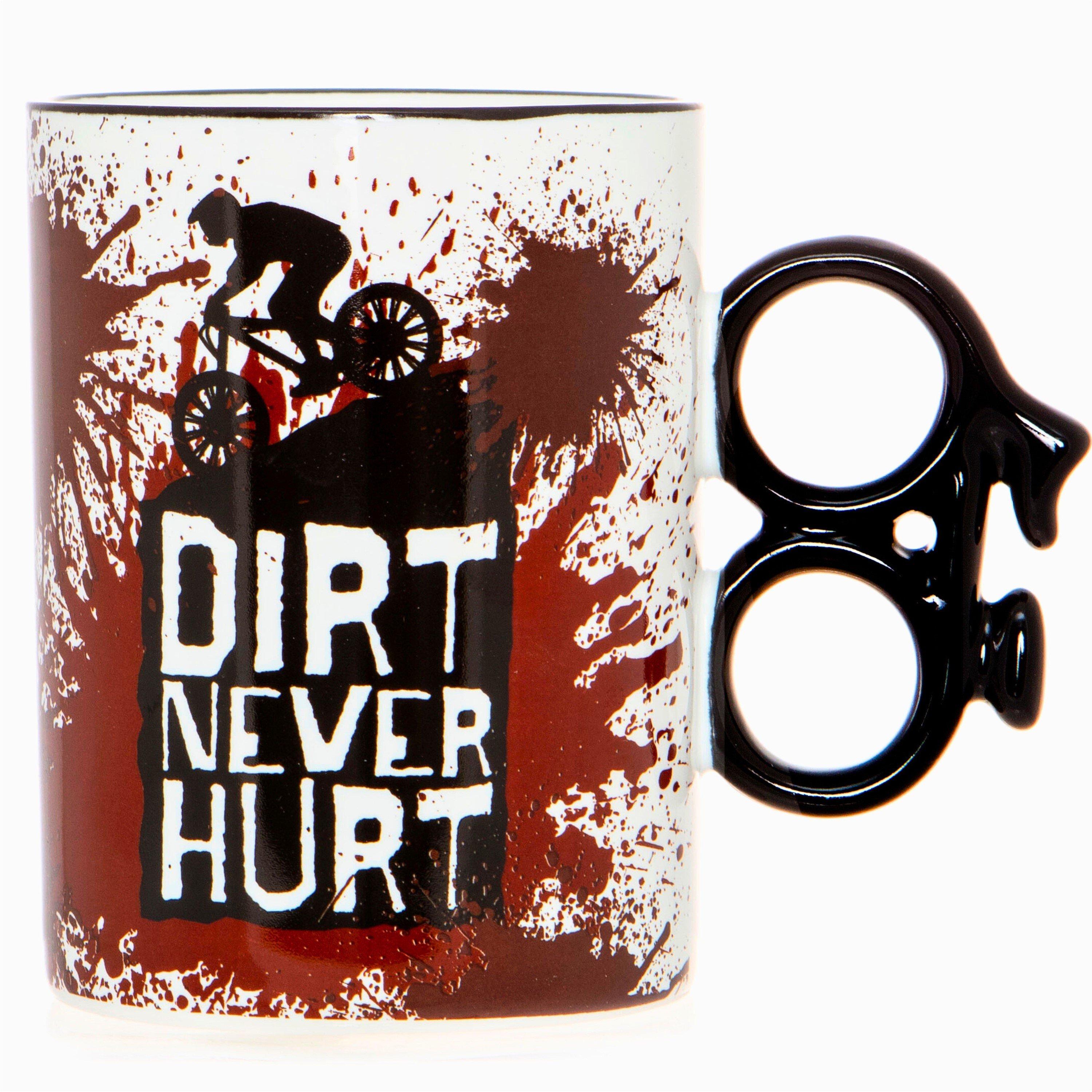 Multi - Boxer Gifts - Novelty Bike Mug - Dirt Never Hurt - Funny Gift - 1