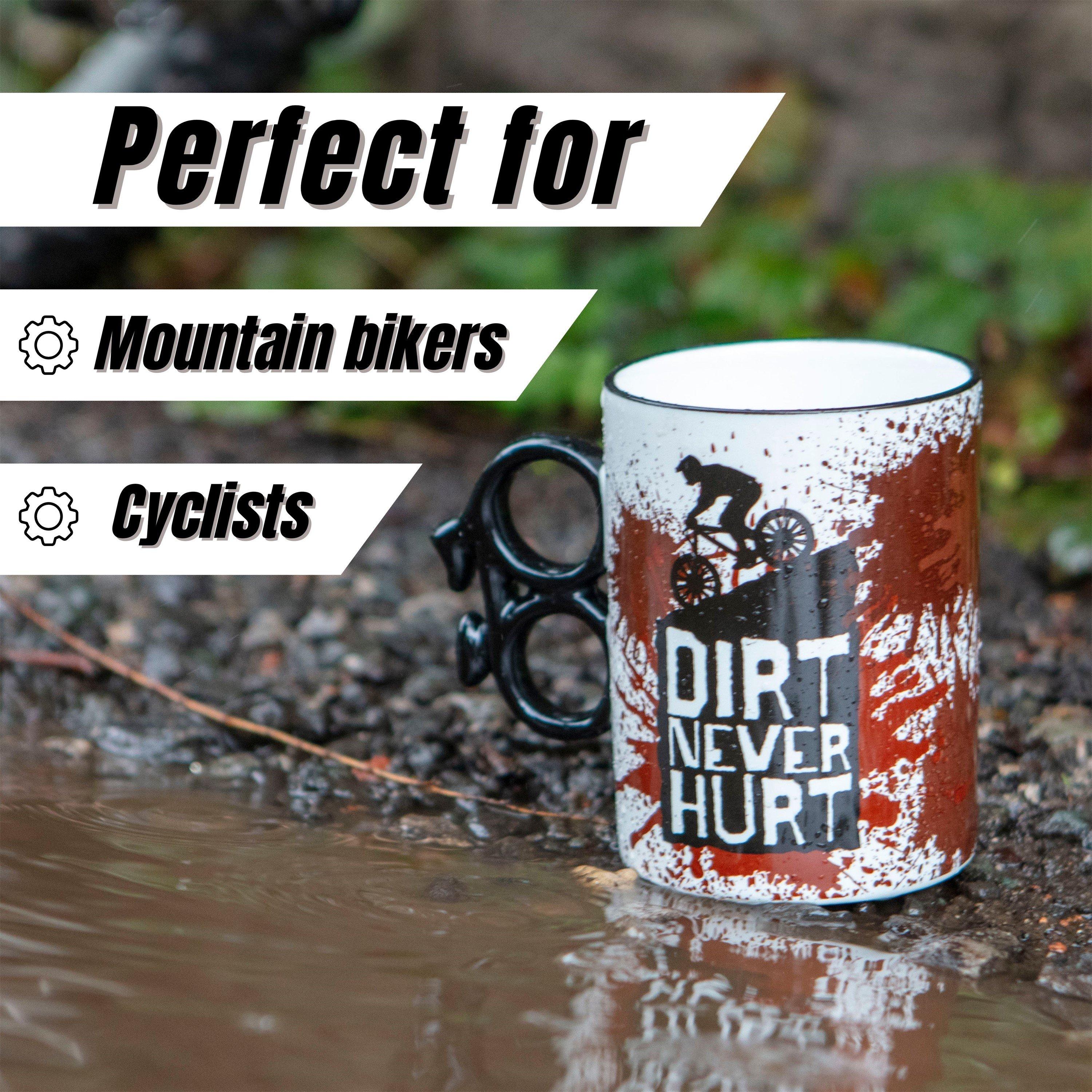 Multi - Boxer Gifts - Novelty Bike Mug - Dirt Never Hurt - Funny Gift - 4