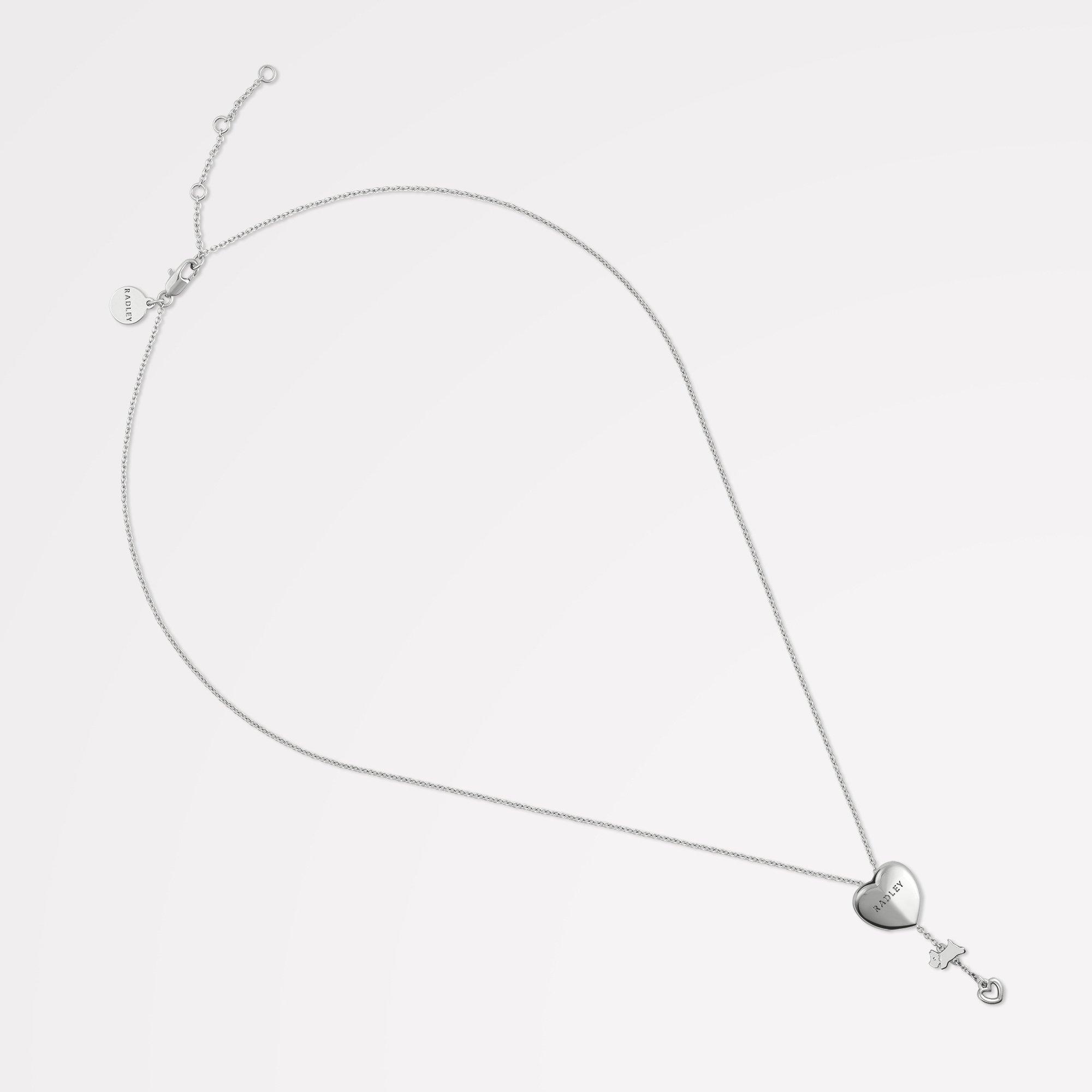 Silver - Radley - Radley Silver Plated Heart Lariat Necklace - 3