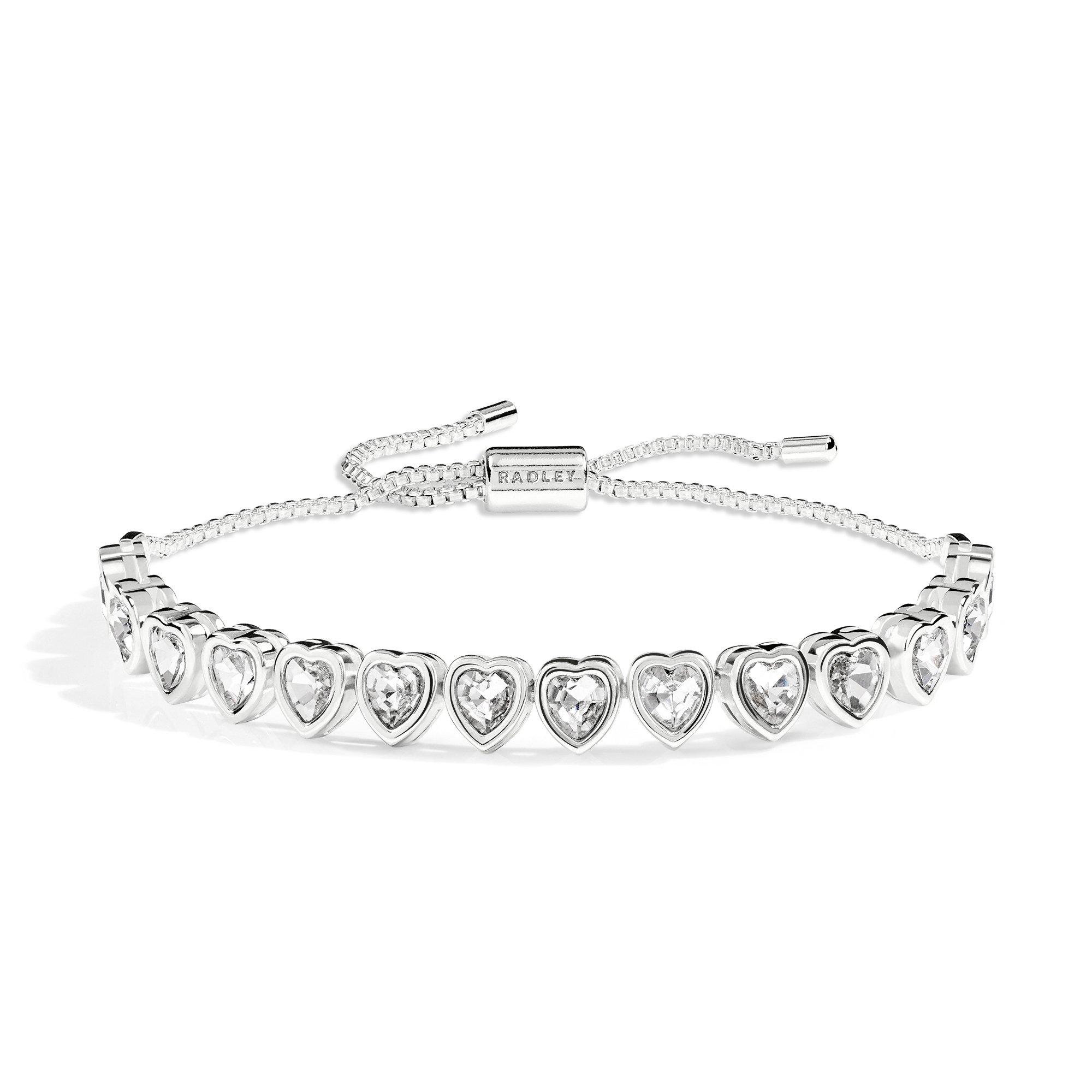 Silver - Radley - Silver Plated Heart Stone Set Bracelet - 1