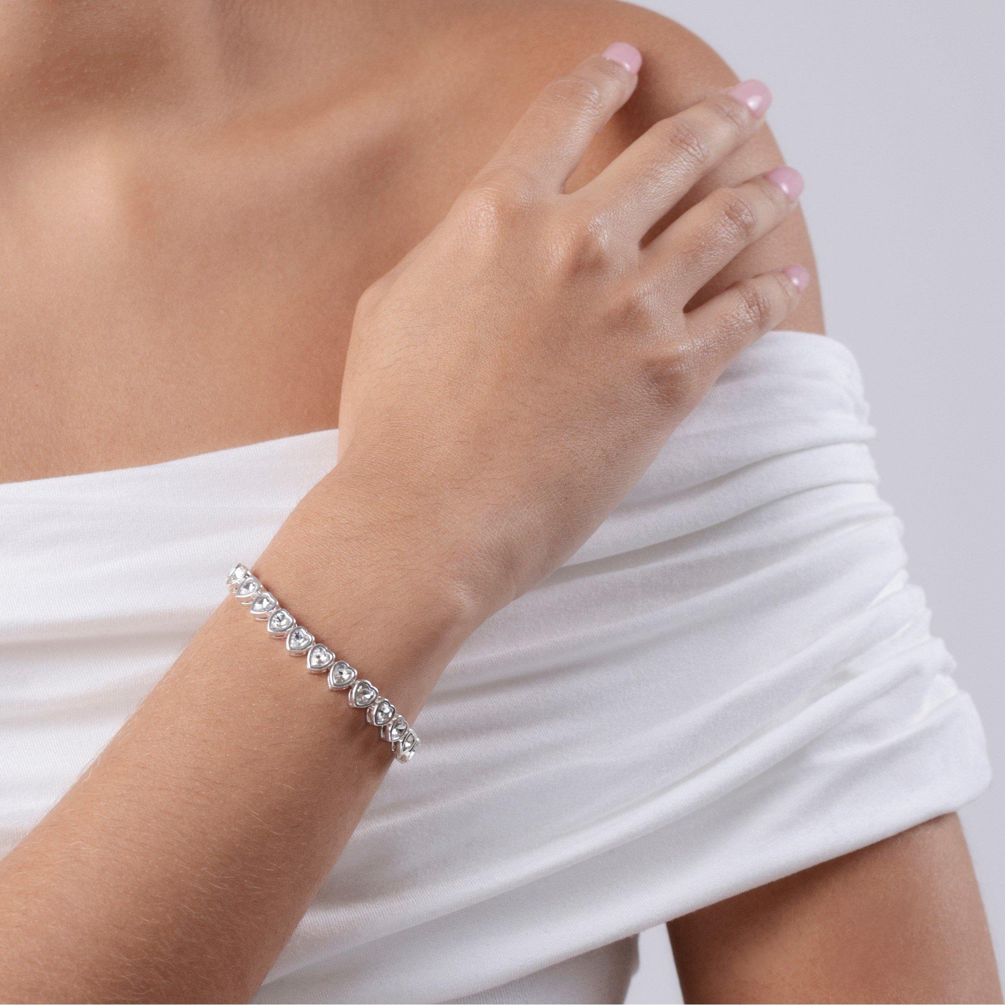 Silver - Radley - Radley Silver Plated Heart Stone Set Bracelet - 2