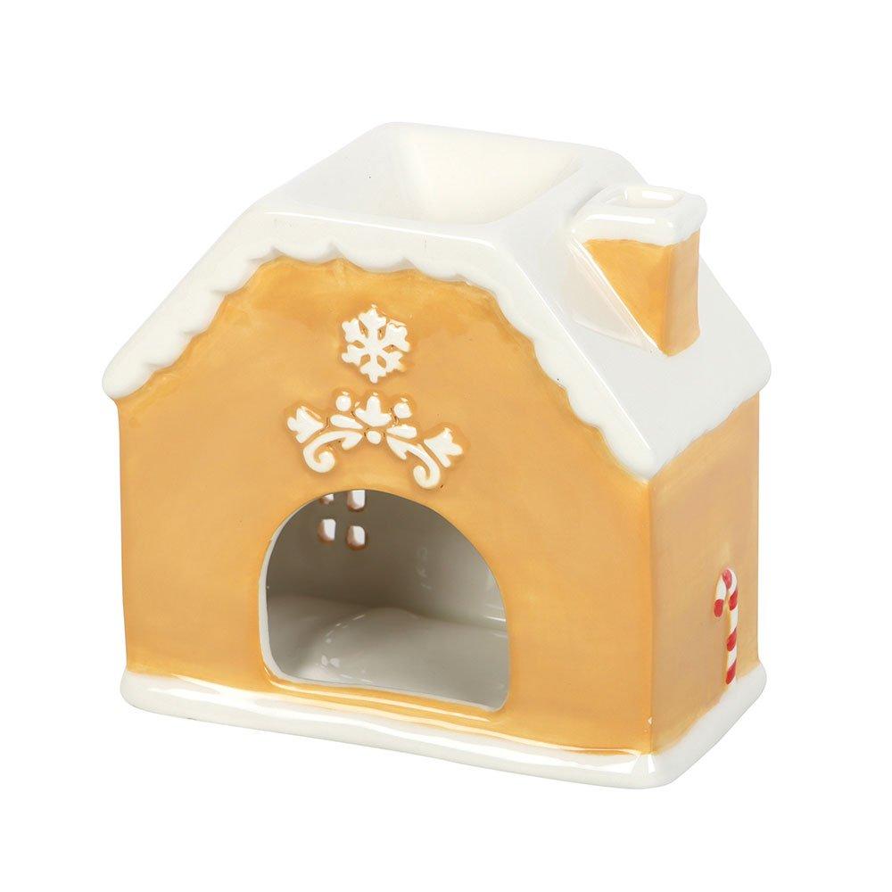 Brown - Something Different - Candy Cane Gingerbread House Oil Burner - 3
