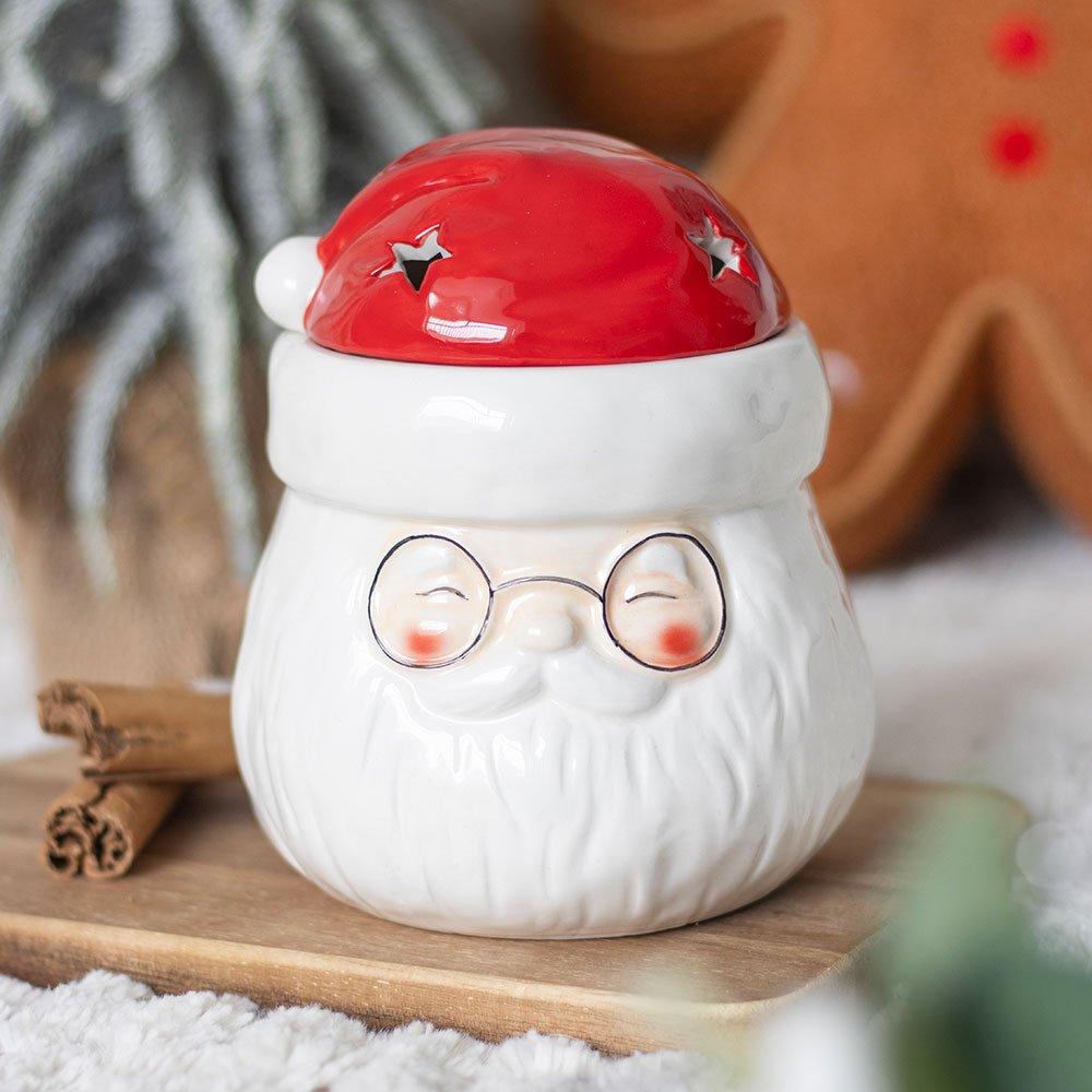 Something Different  Santa Claus Shaped Oil Burner And Wax Warmer - Red