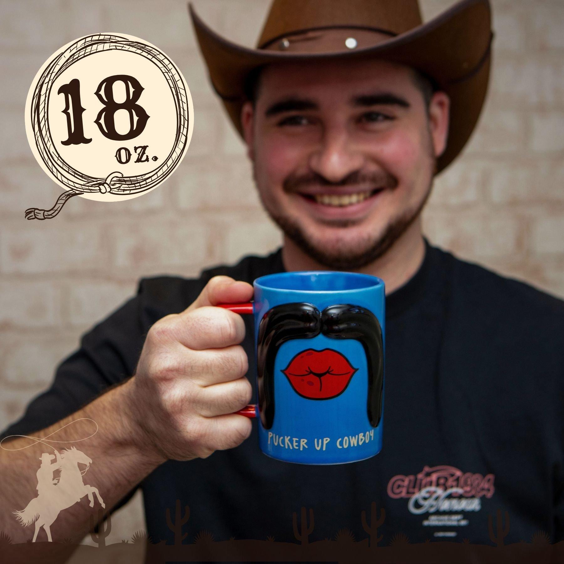 Multi - Boxer Gifts - Pucker Up Cowboy Gift Moustache Mug - Funny Gift - 2