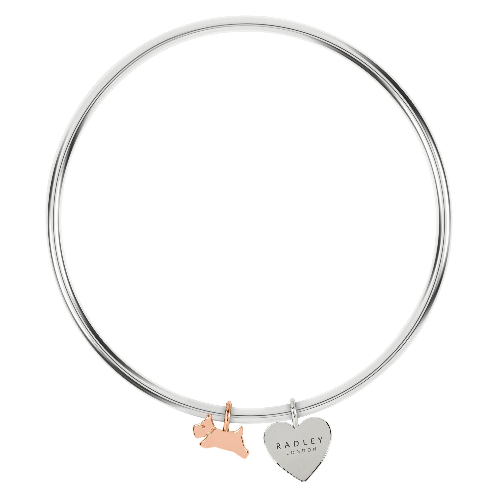 Silver - Radley - Silver Plated Handing Charm Bangle - 1