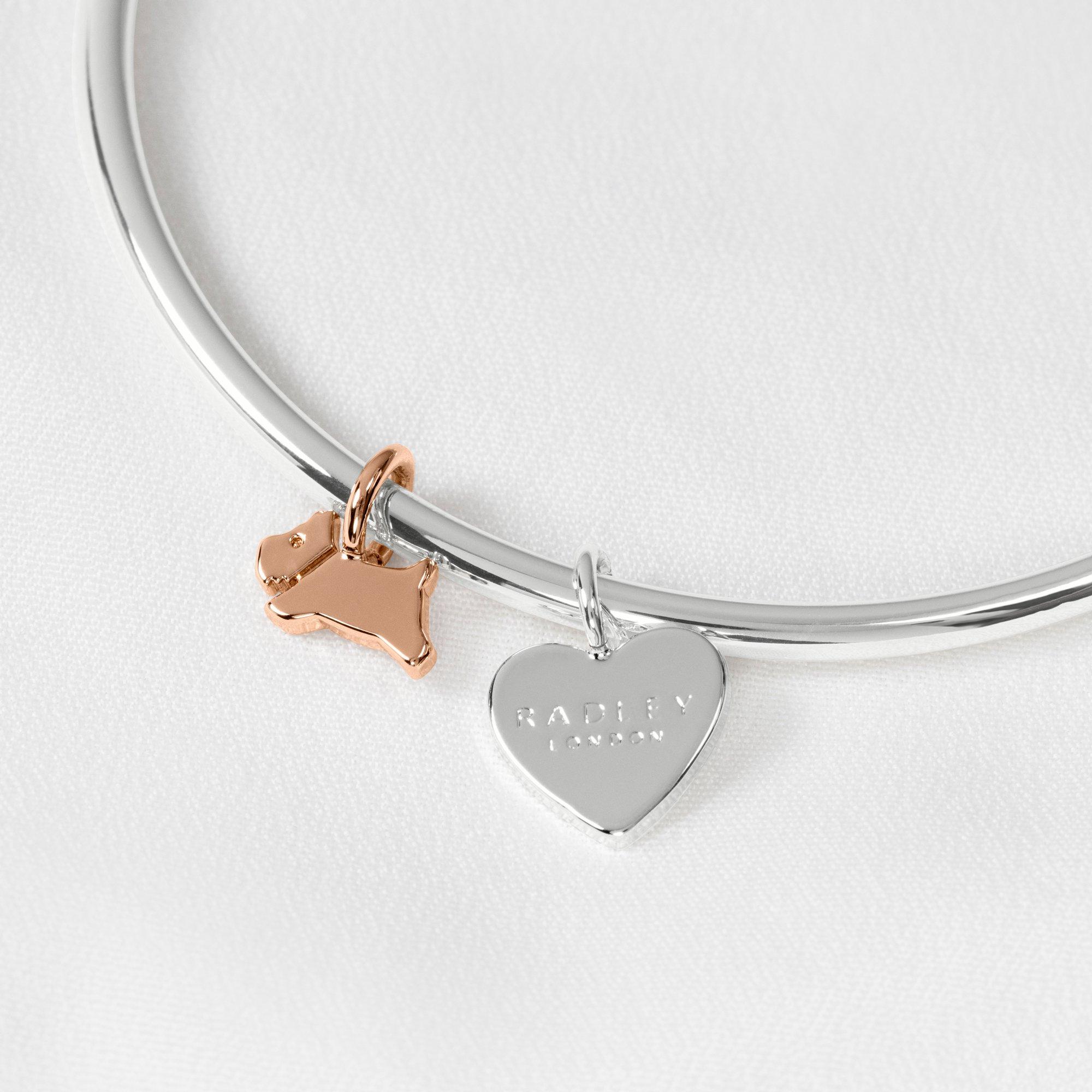 Silver - Radley - Silver Plated Handing Charm Bangle - 3