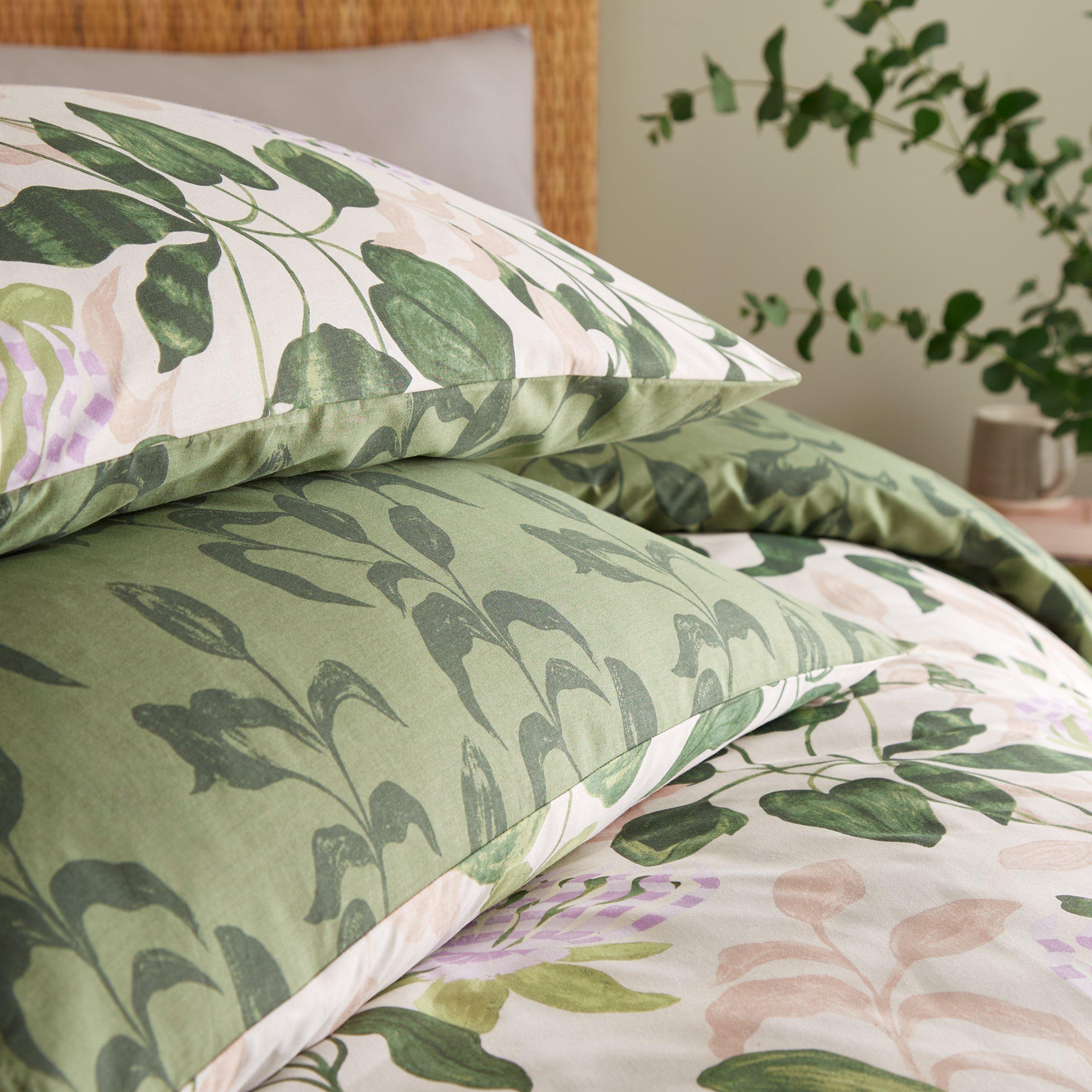 Peach/Vine Gree - Wylder - Passiflora Botanical Duvet Set - 3