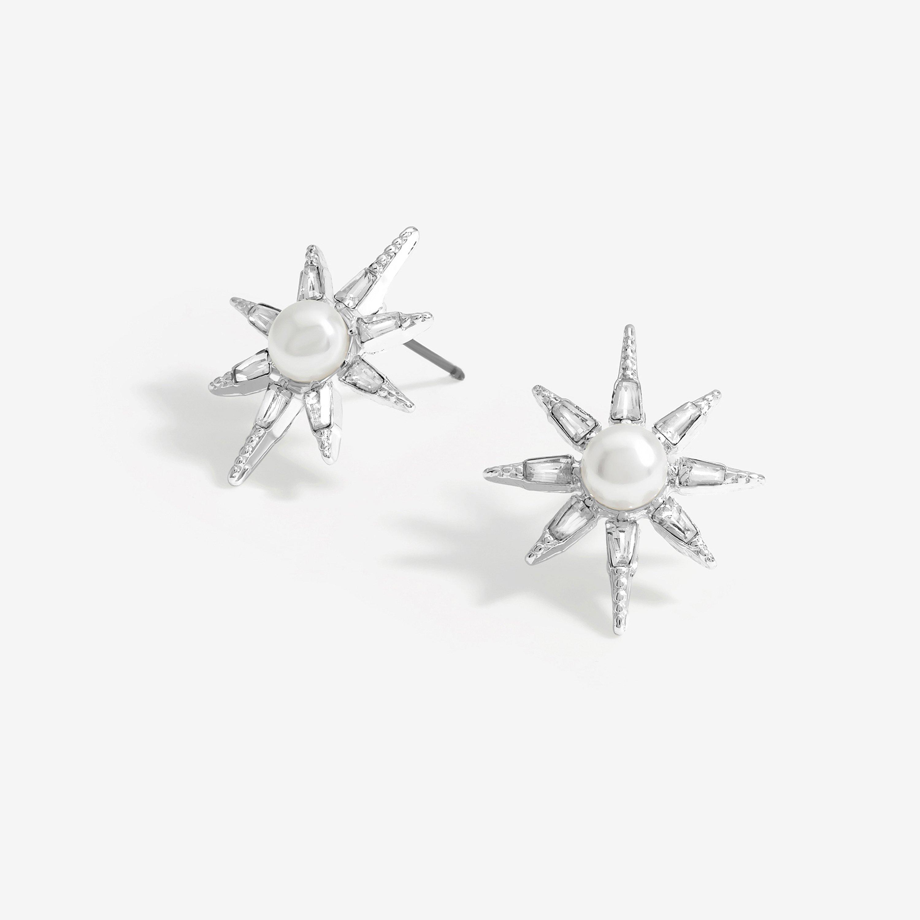 Silver - Mood - Silver Starburst Stud Earrings - 1