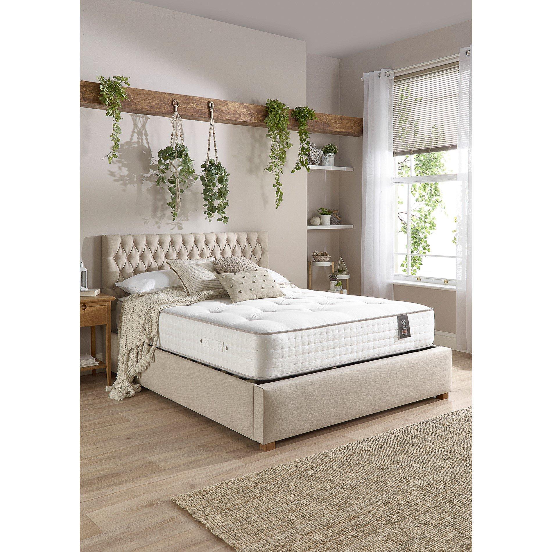 White - Aspire - 5000 Pocket Wool Cashmere & Silk Mattress - - 1