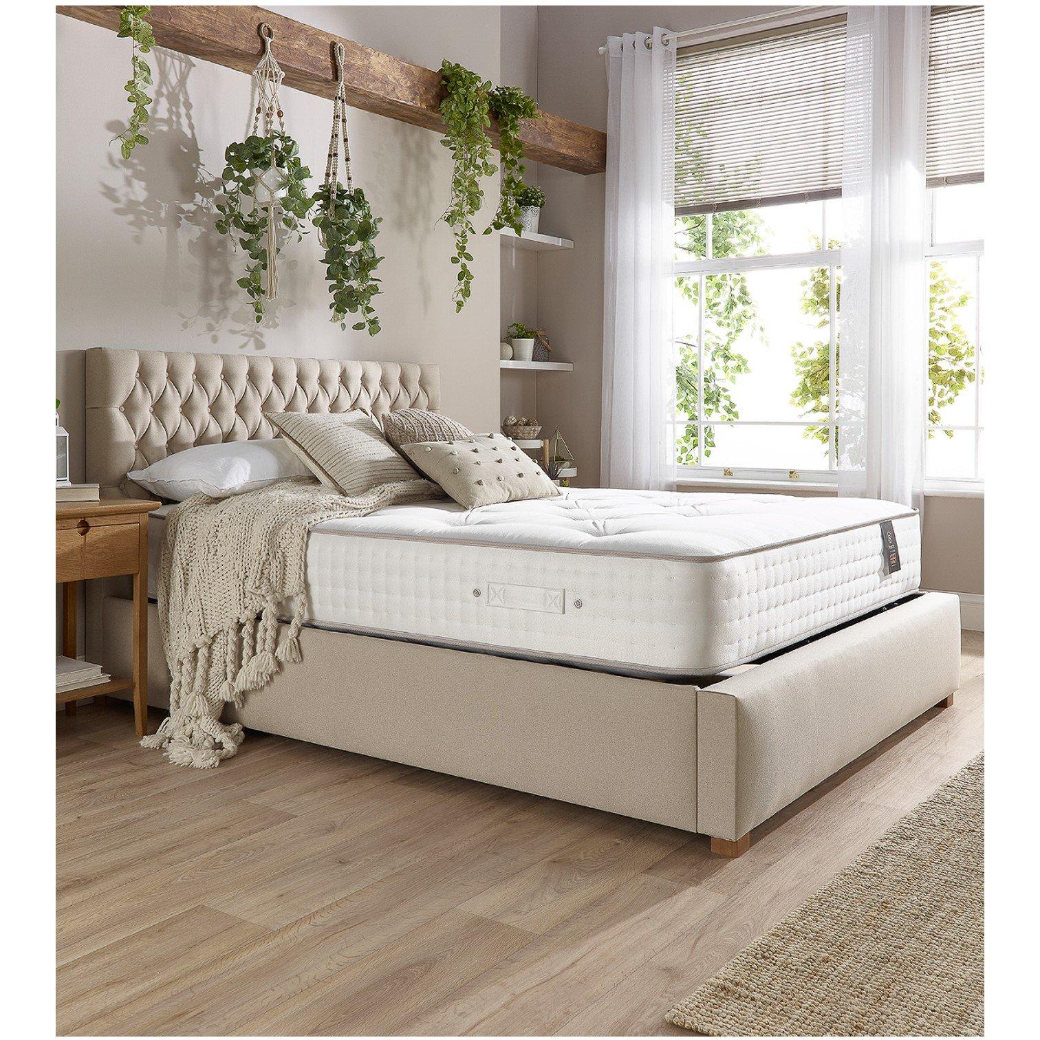 White - Aspire - 5000 Pocket Wool Cashmere & Silk Mattress - - 3