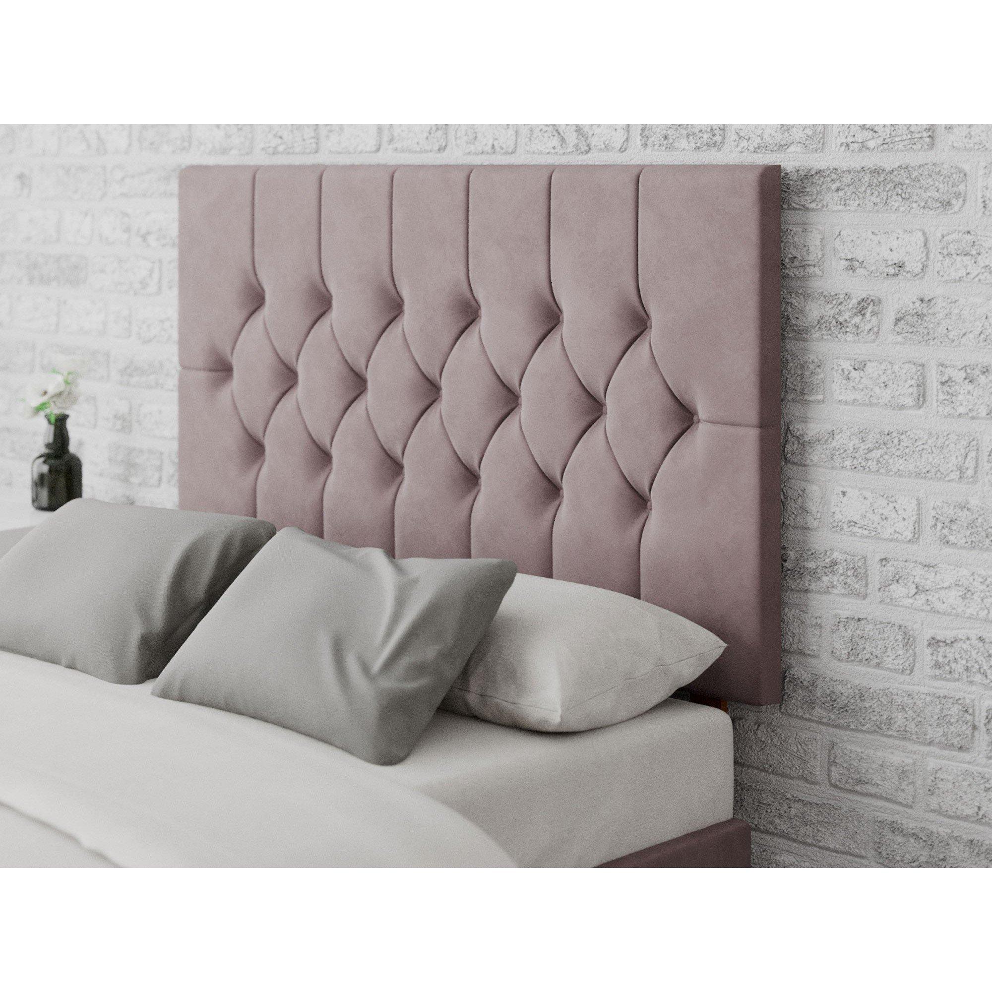 Blush - Aspire - Olivier 80 cm Headboard, Plush Velvet Fabric, Navy - 1
