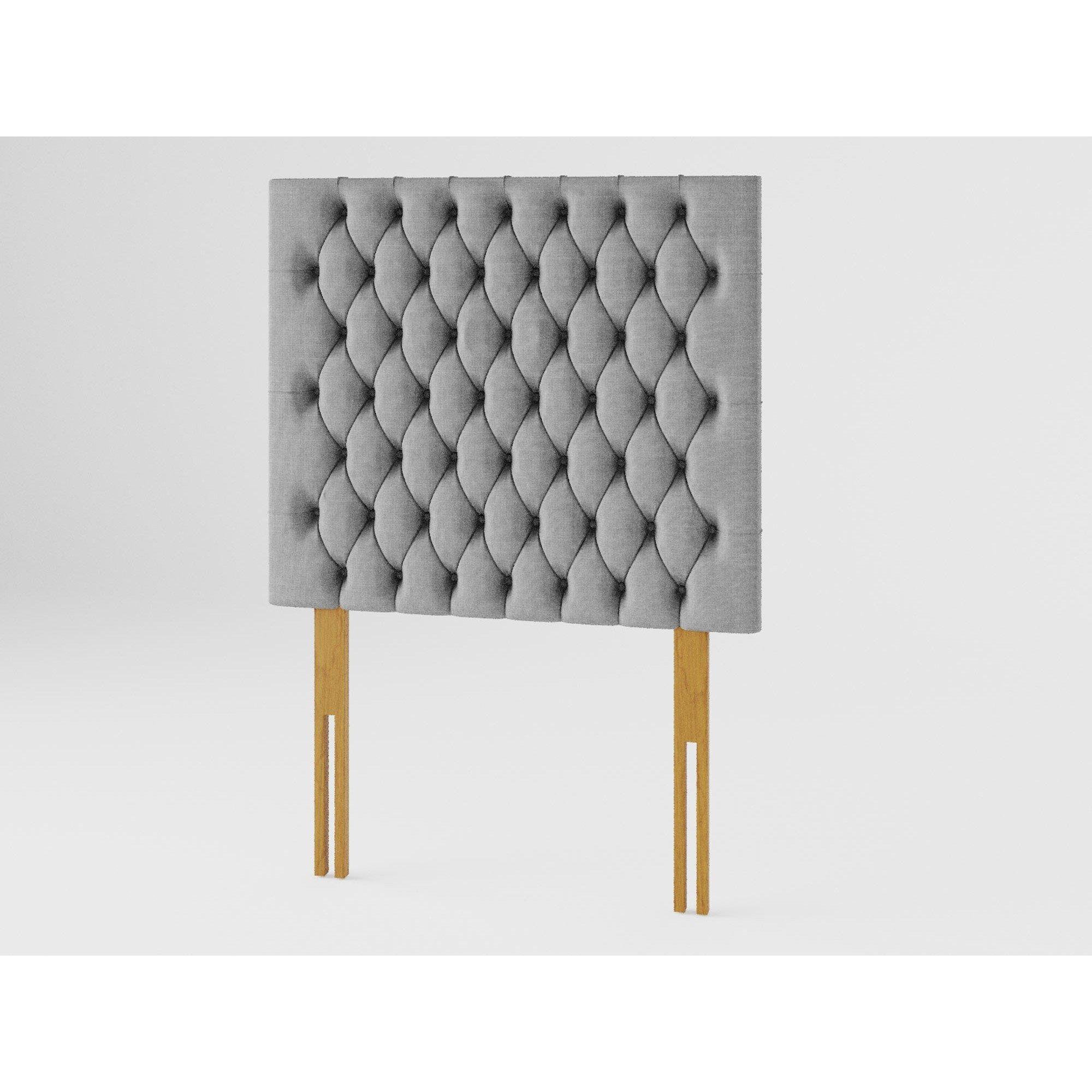 Grey - Aspire - Monroe 80 cm Headboard, Eire Linen Fabric, Natural - 2