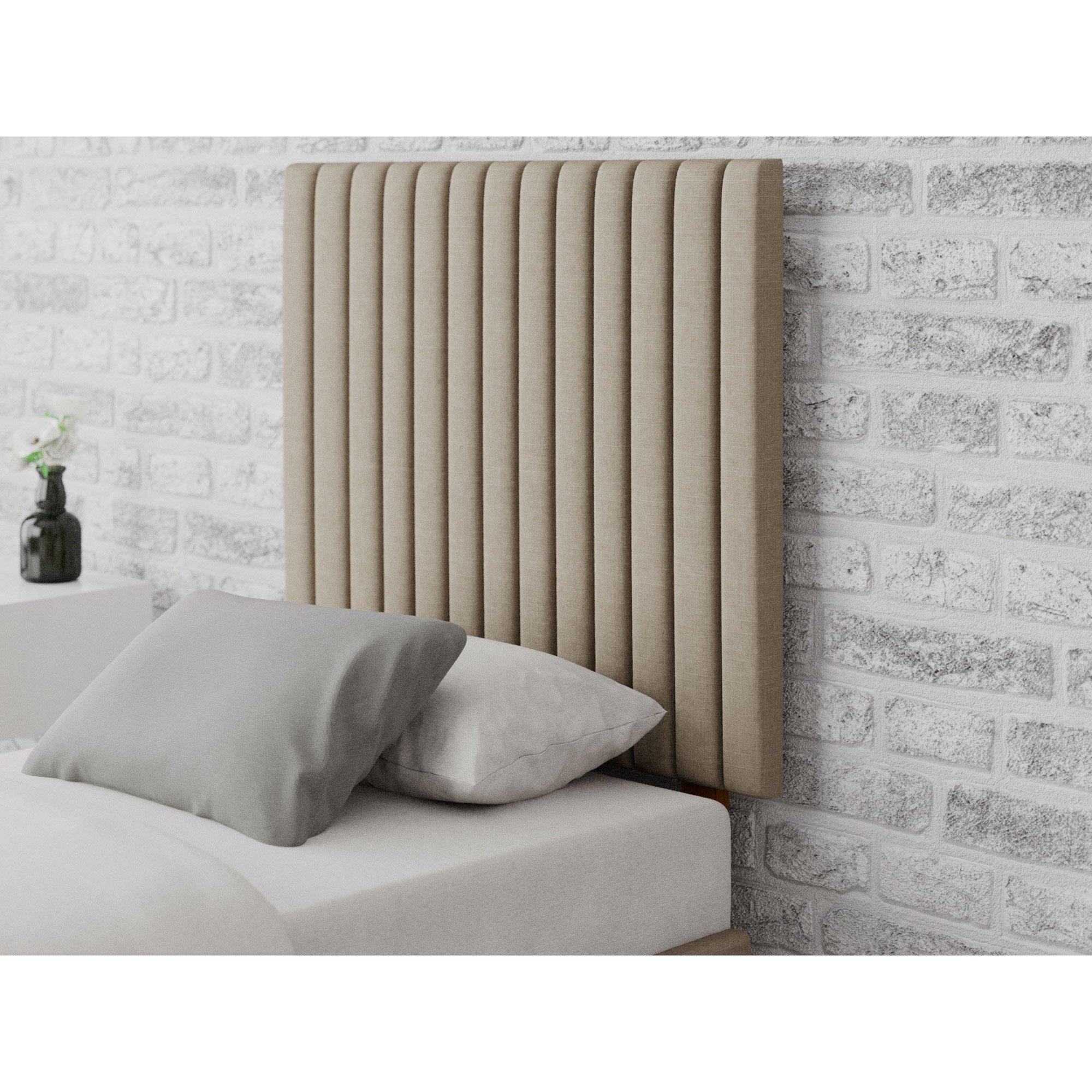 Aspire  Grant 80 Cm Headboard, Eire Linen Fabric, Natural - Superking