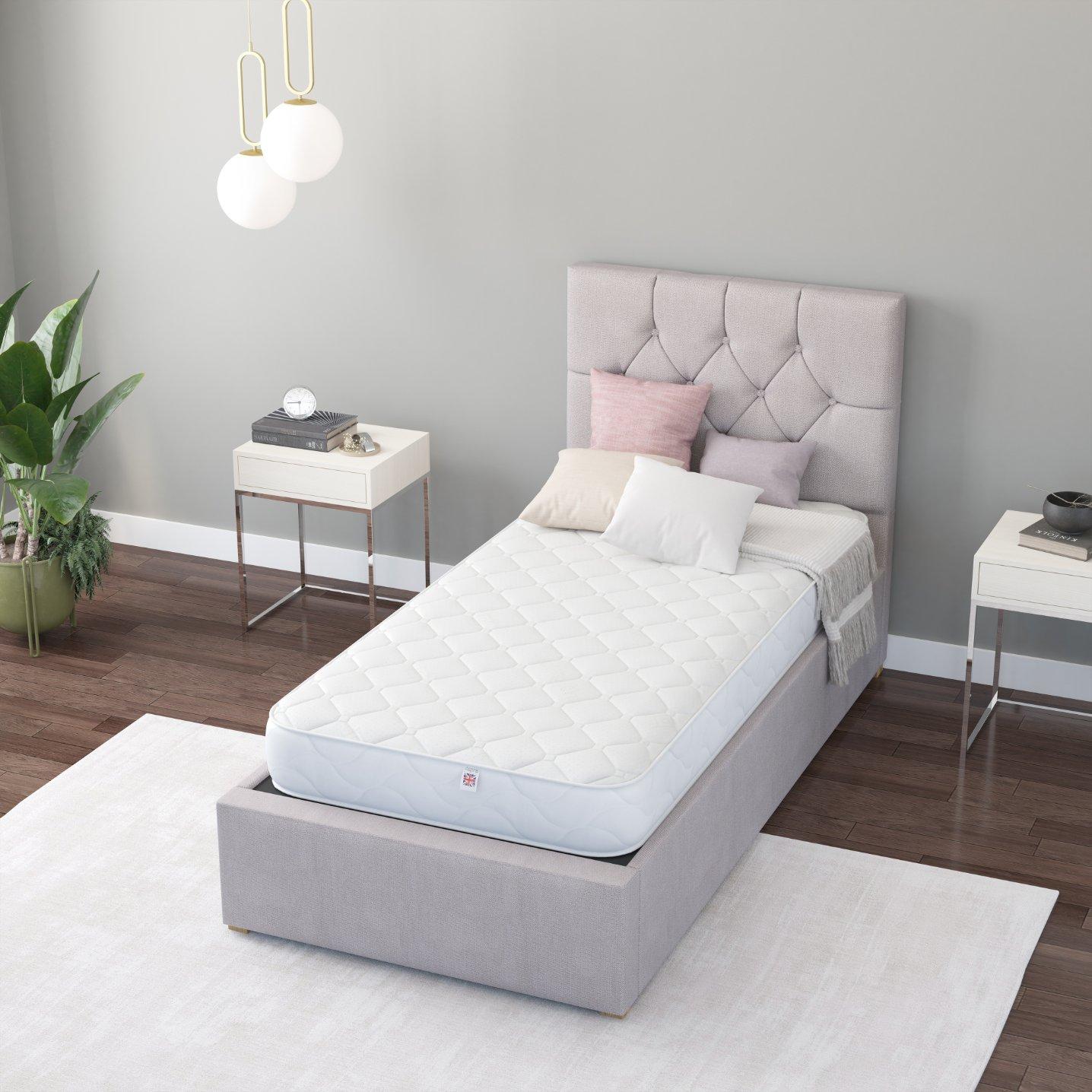 White - Aspire - Quilted Memory Foam Hybrid Mattress - 1