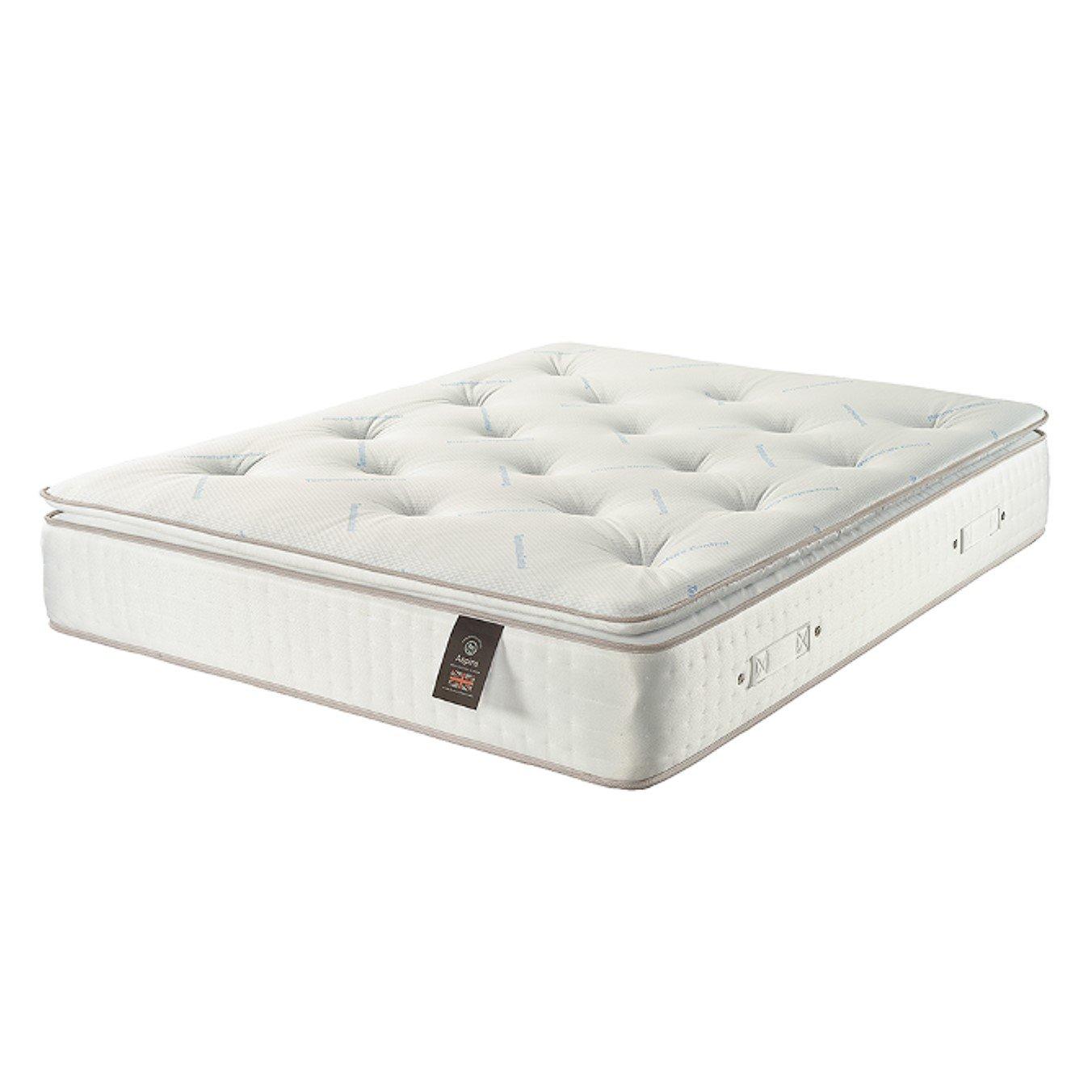 White - Aspire - Aspire 5000 Pocket Climate Cool Wool Pillowtop Mat - 4