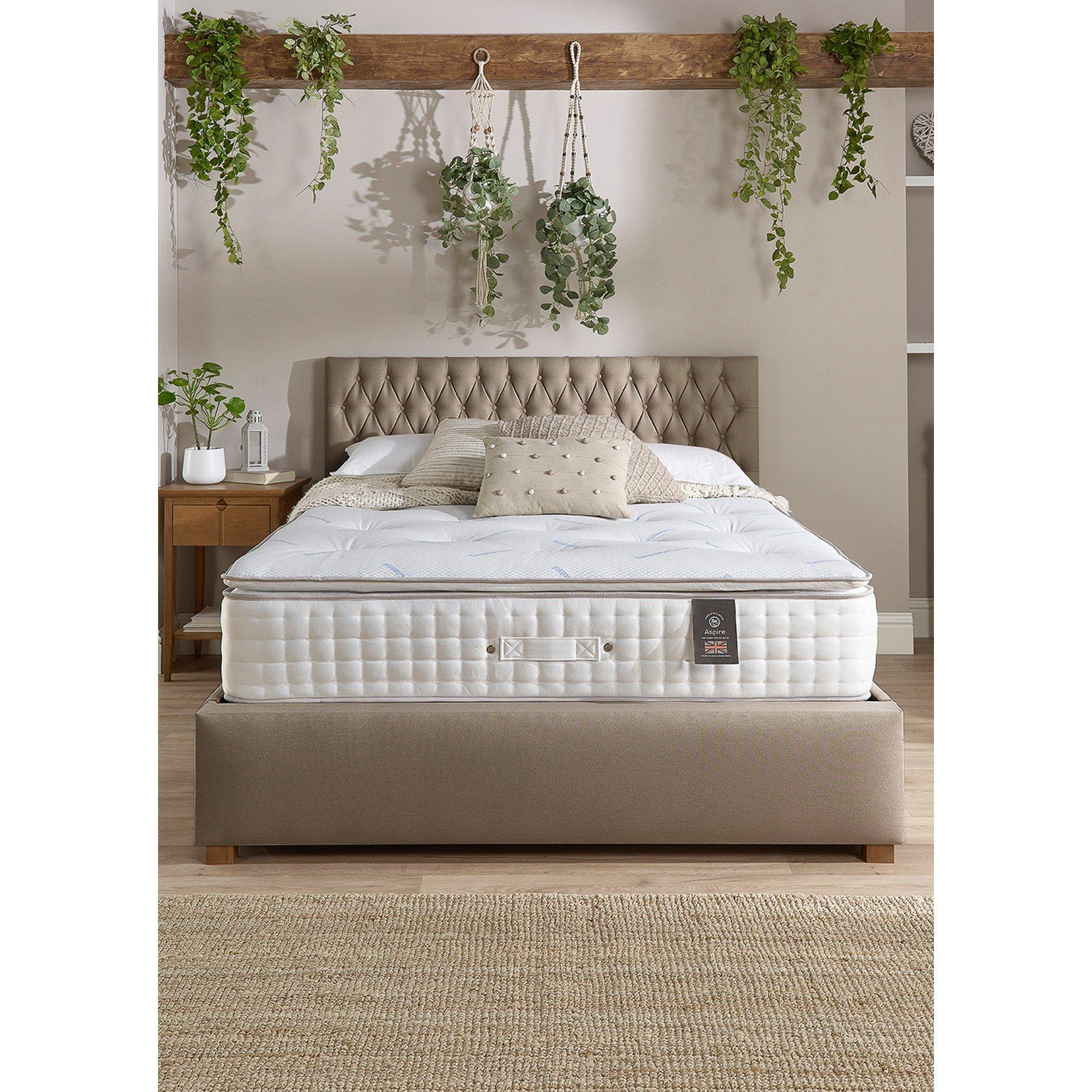 White - Aspire - Aspire 7000 Pocket Climate Cool Wool Pillowtop Mat - 2