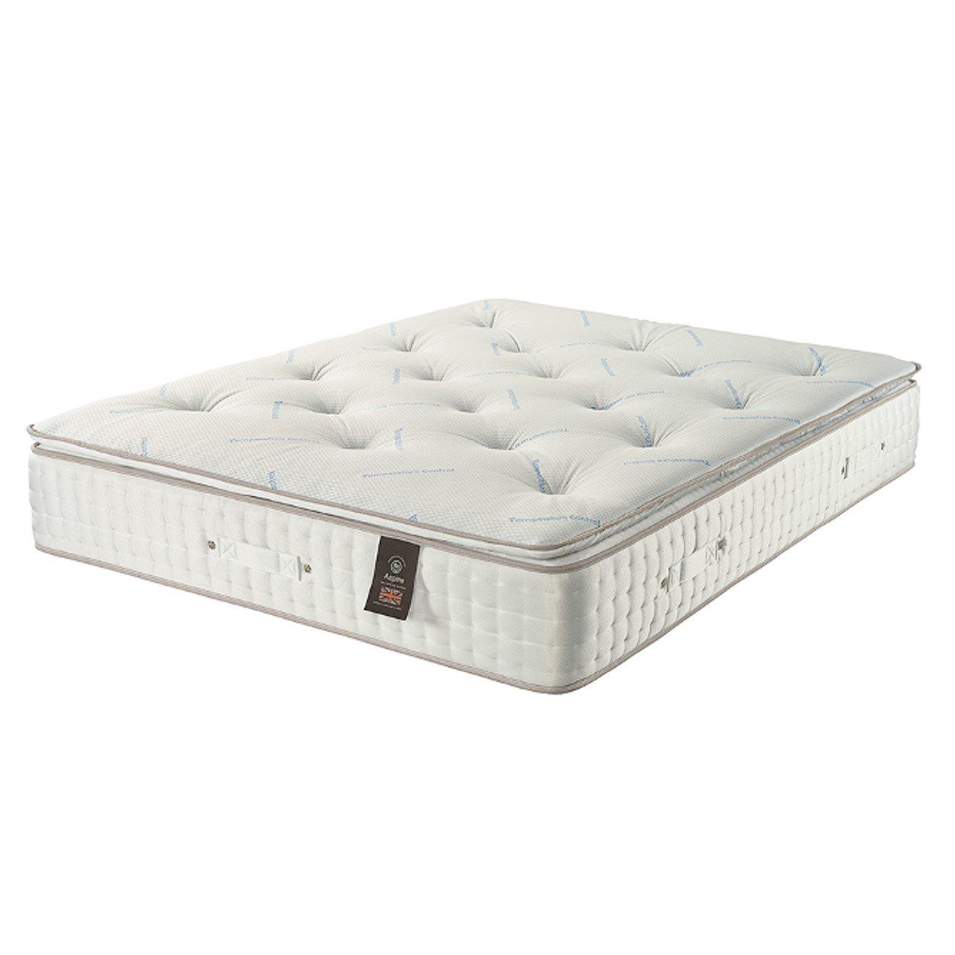 White - Aspire - Aspire 7000 Pocket Climate Cool Wool Pillowtop Mat - 4