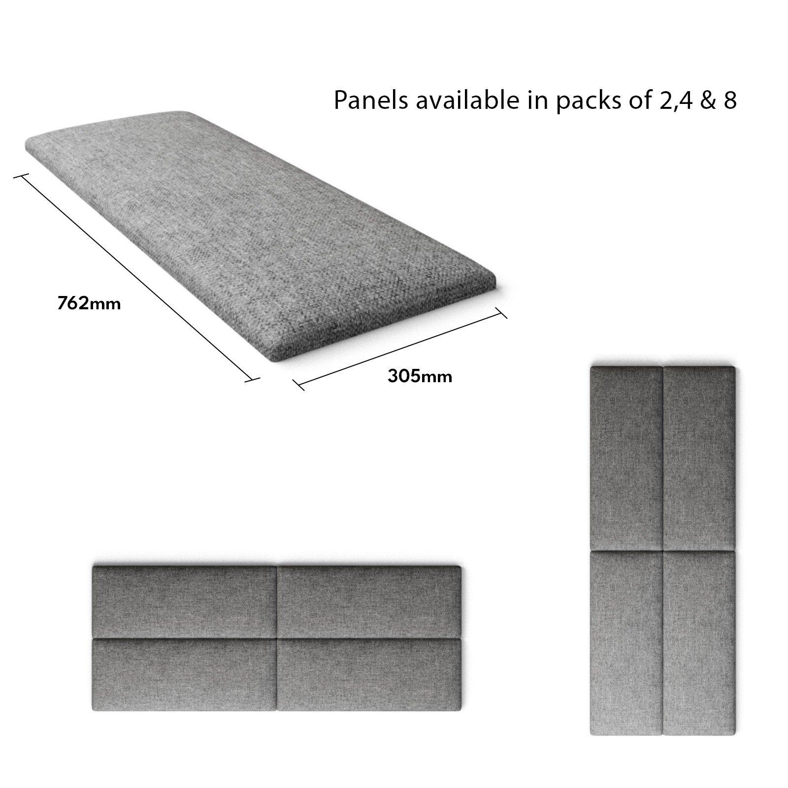 Grey - Aspire - Aspire EasyMount Wall Mounted Upholstered Panels, - 5