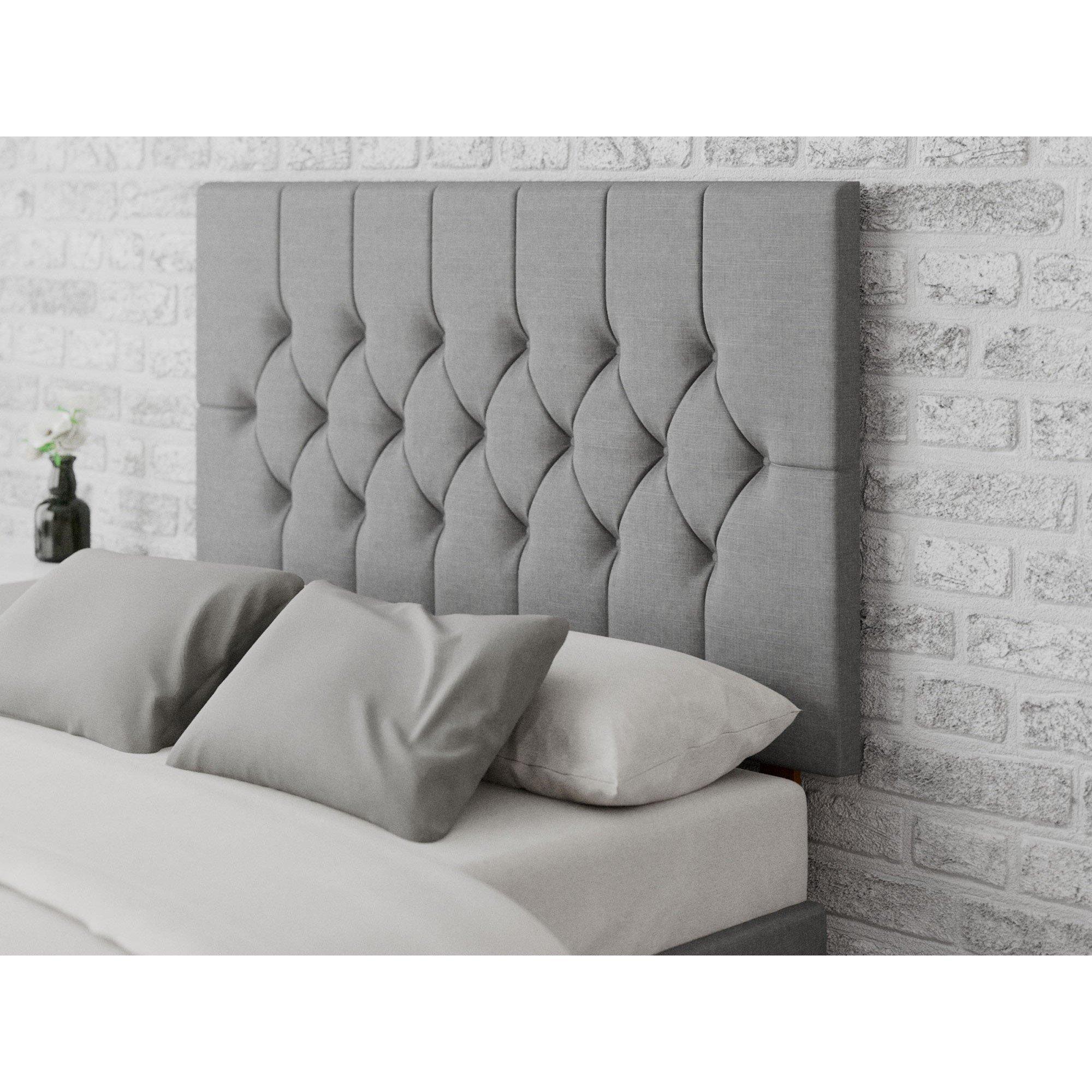 Grey - Aspire - Olivier 80 cm Headboard, Eire Linen Fabric, Natura - 1