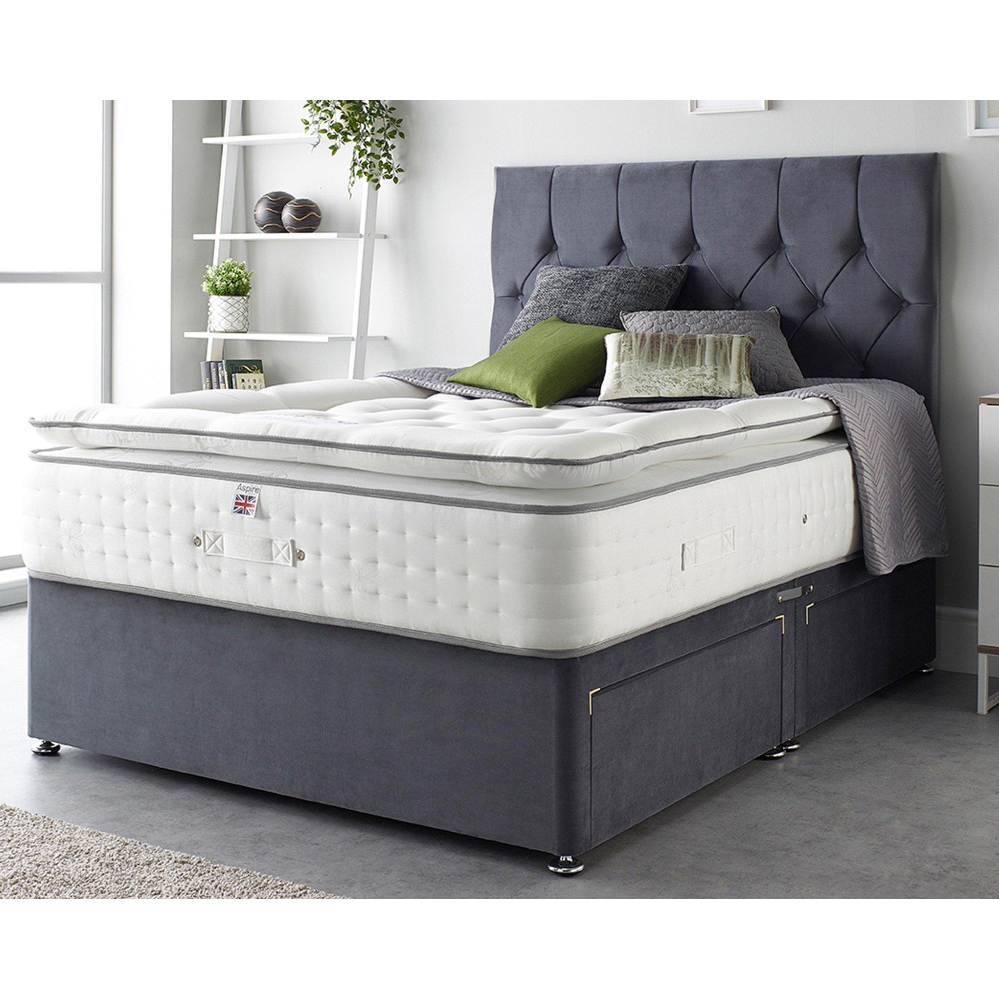 White - Aspire - Pocket 1000 Memory Pillowtop Mattress - 1