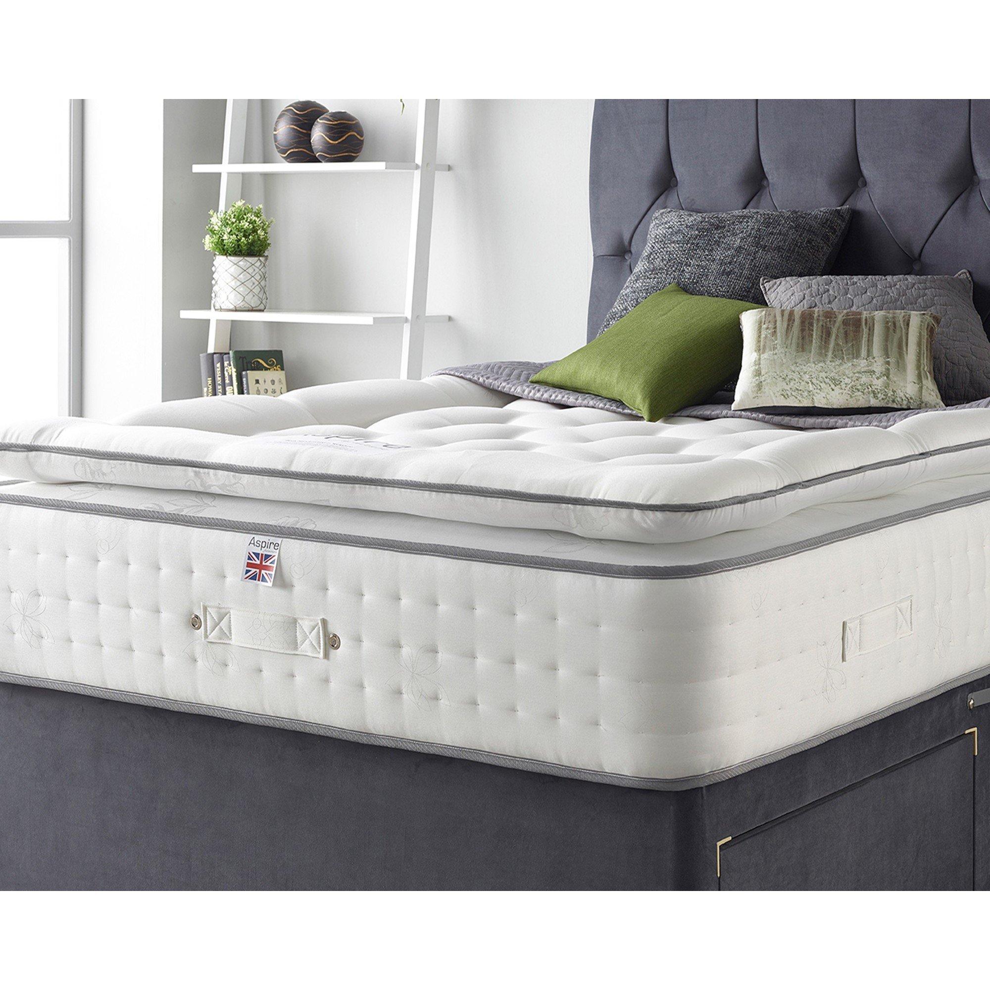 White - Aspire - Pocket 1000 Memory Pillowtop Mattress - 3