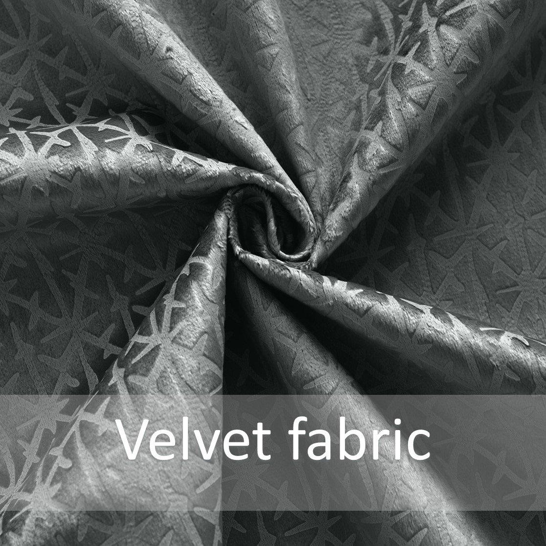 Charcoal - Alan Symonds - Temple Velvet Blackout Ring Top Curtains - 4