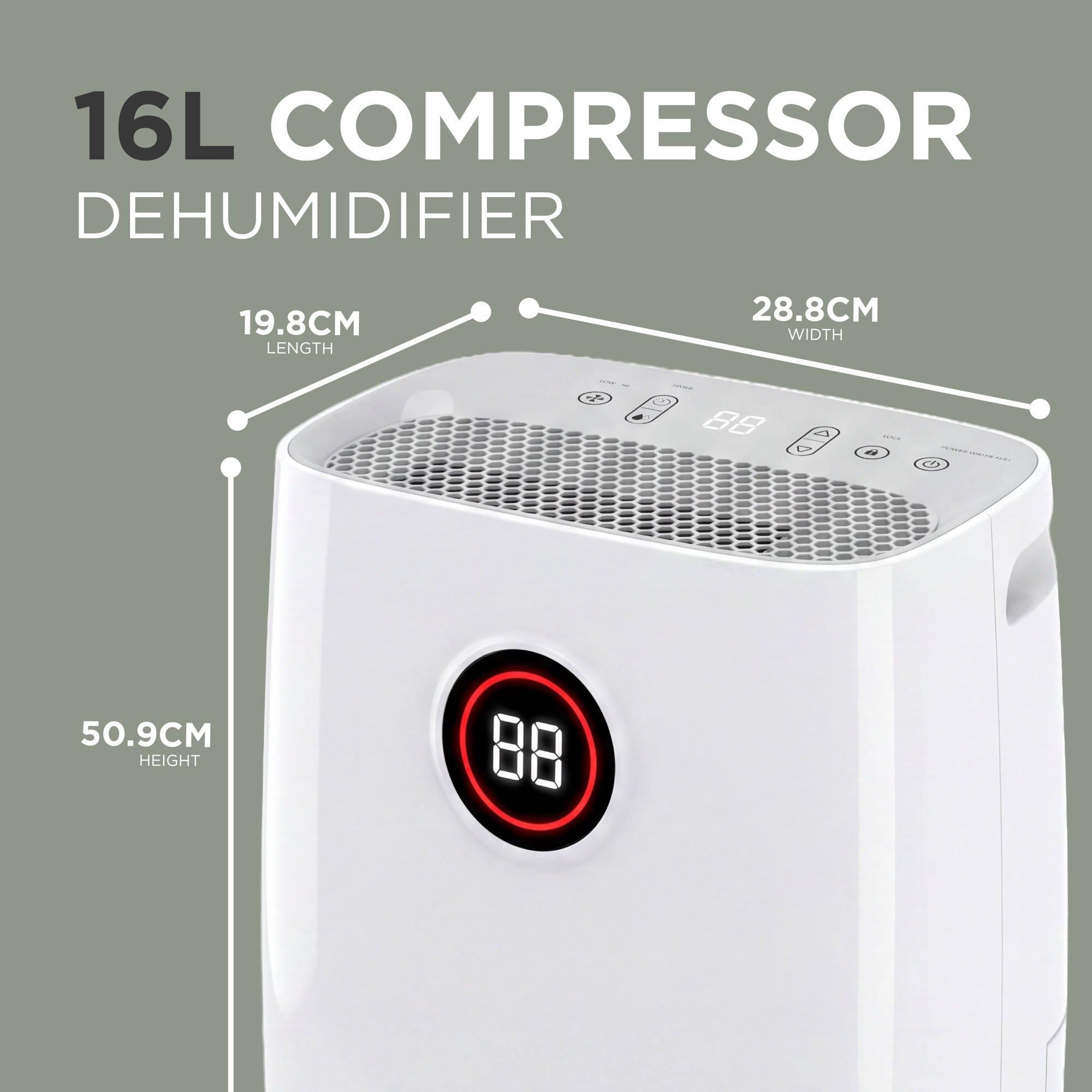 White - DMD Collective - 16L Compressor Dehumidifier - 3