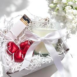 Aye Do White Ribbon Candle Gift Set 4178-CNDST-WR