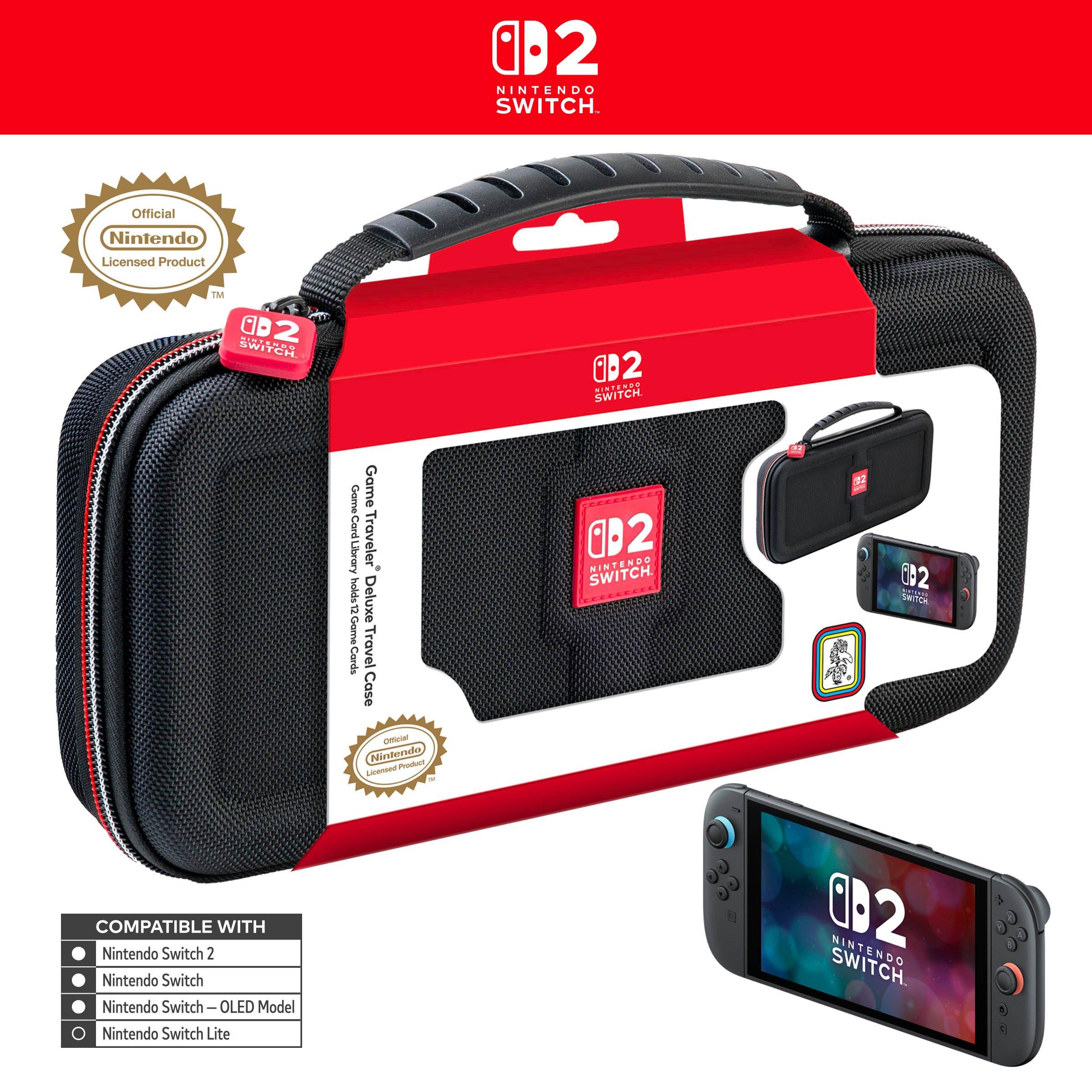 Nacon  Deluxe Travel Carrying Case For Nintendo Switch 2 - Black - Mint