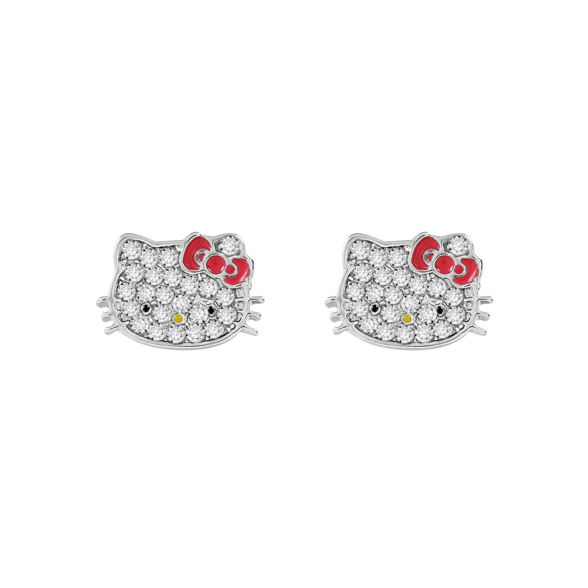 Hello Kitty Girls Kids' Stud Earrings - Silver