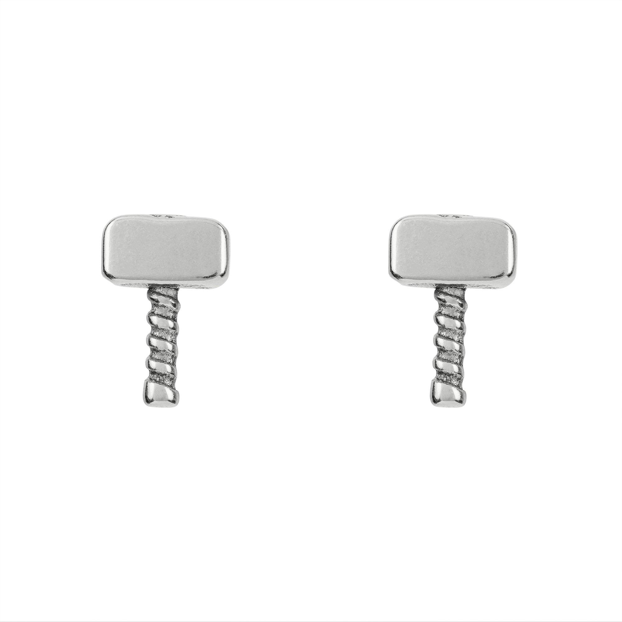 Silver - Thor - Kids' Stud Earrings - 1