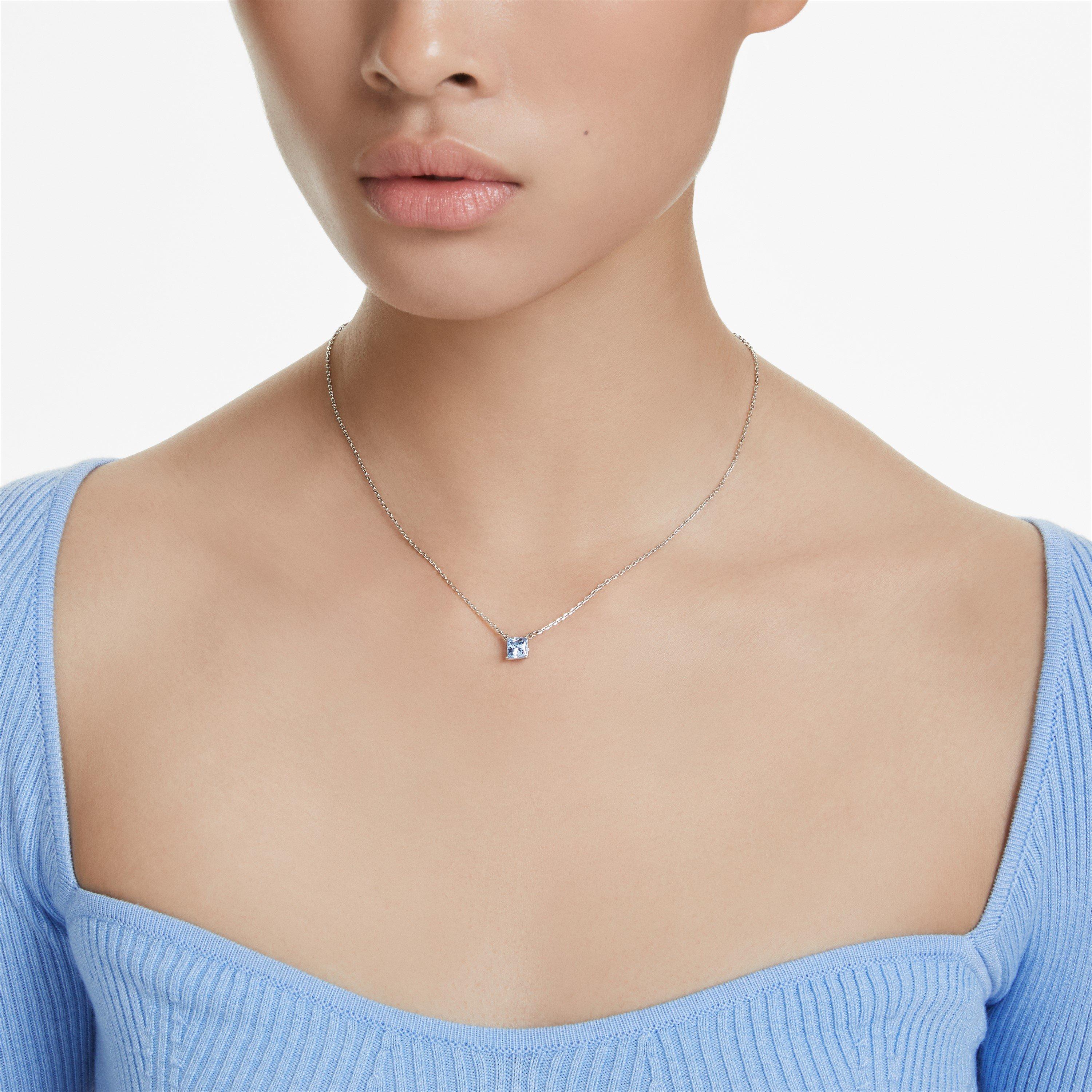 Blue / RHS - Swarovski - Women's Matrix Pendant - 5