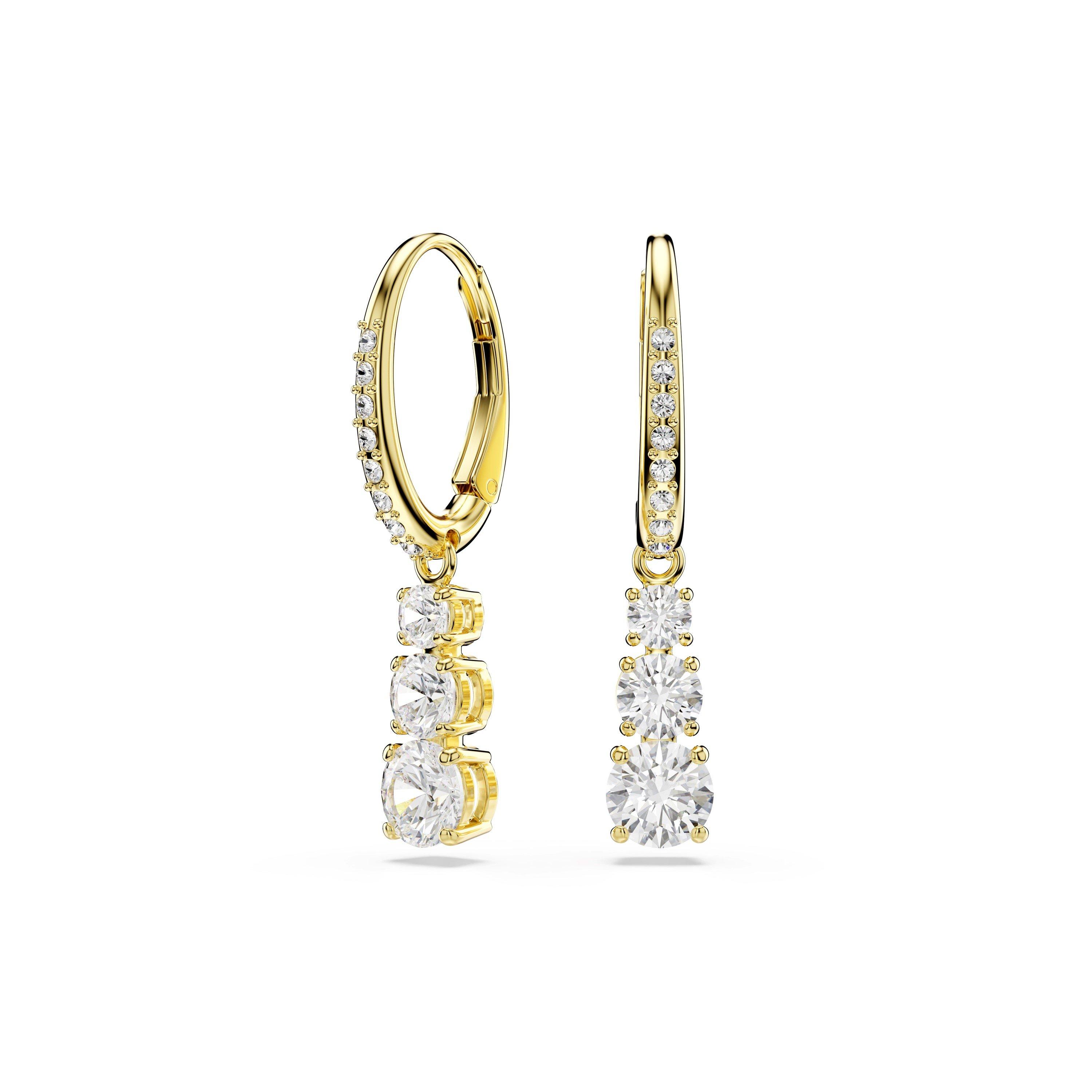 White Gos - Swarovski - Women's Stilla Drop Earrings - 1