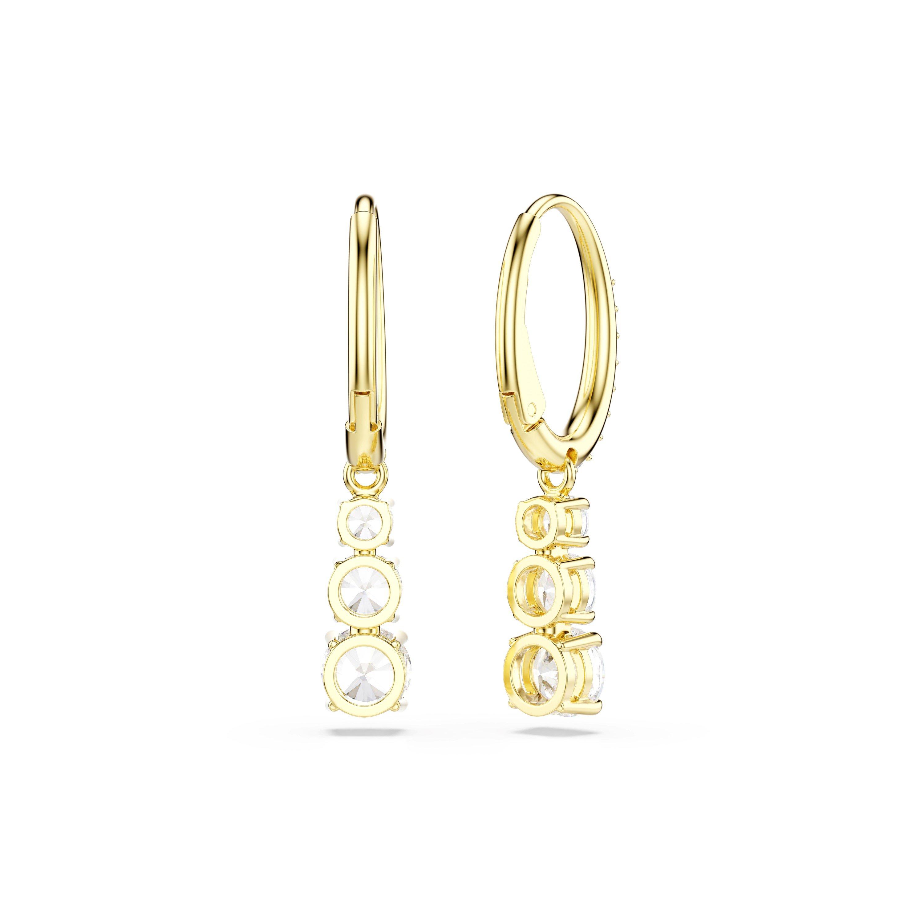 White Gos - Swarovski - Women's Stilla Drop Earrings - 4