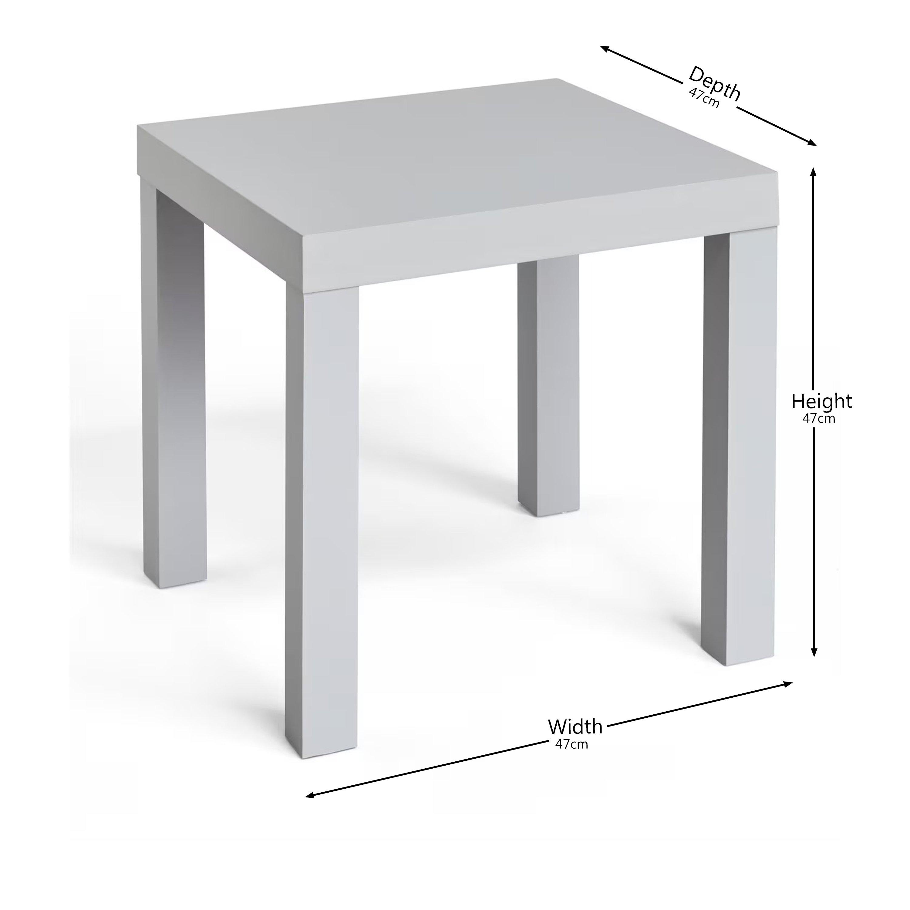 Grey - Homelife - Locke Side Table 47cm - 6