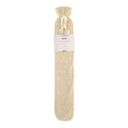 Country Club Long Hot Water Bottle Plush Jacquard Lattice Cover