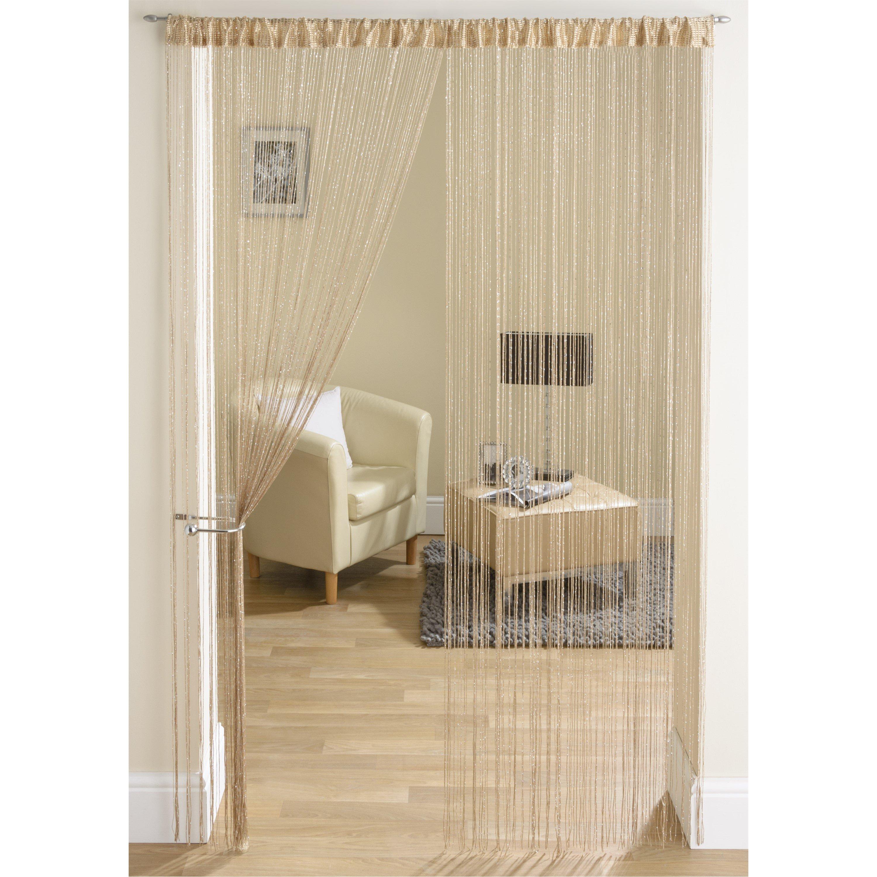 Glam Metallic Glitter String Curtain Panel