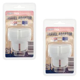 Country Club Travel Adaptors 2 Pack - UK to EU