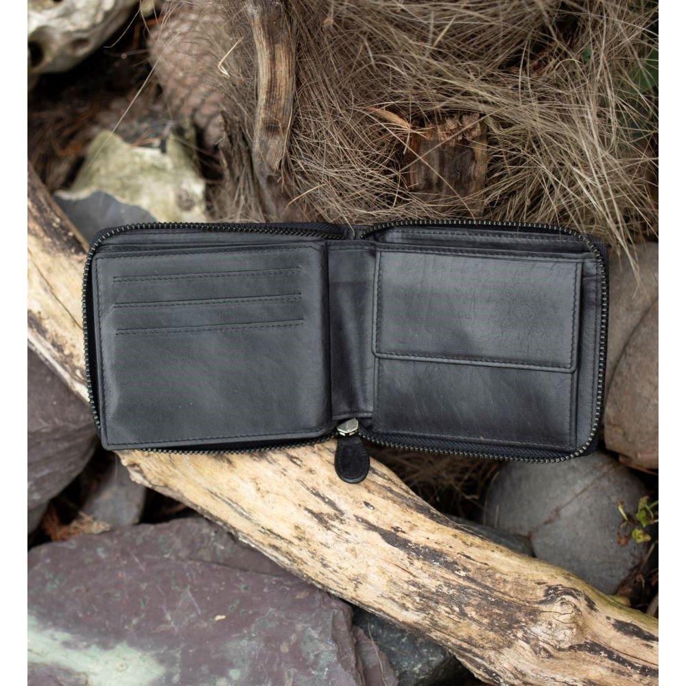 Black - PRIMEHIDE Leather - Alperto Zip Around Wallet - 2