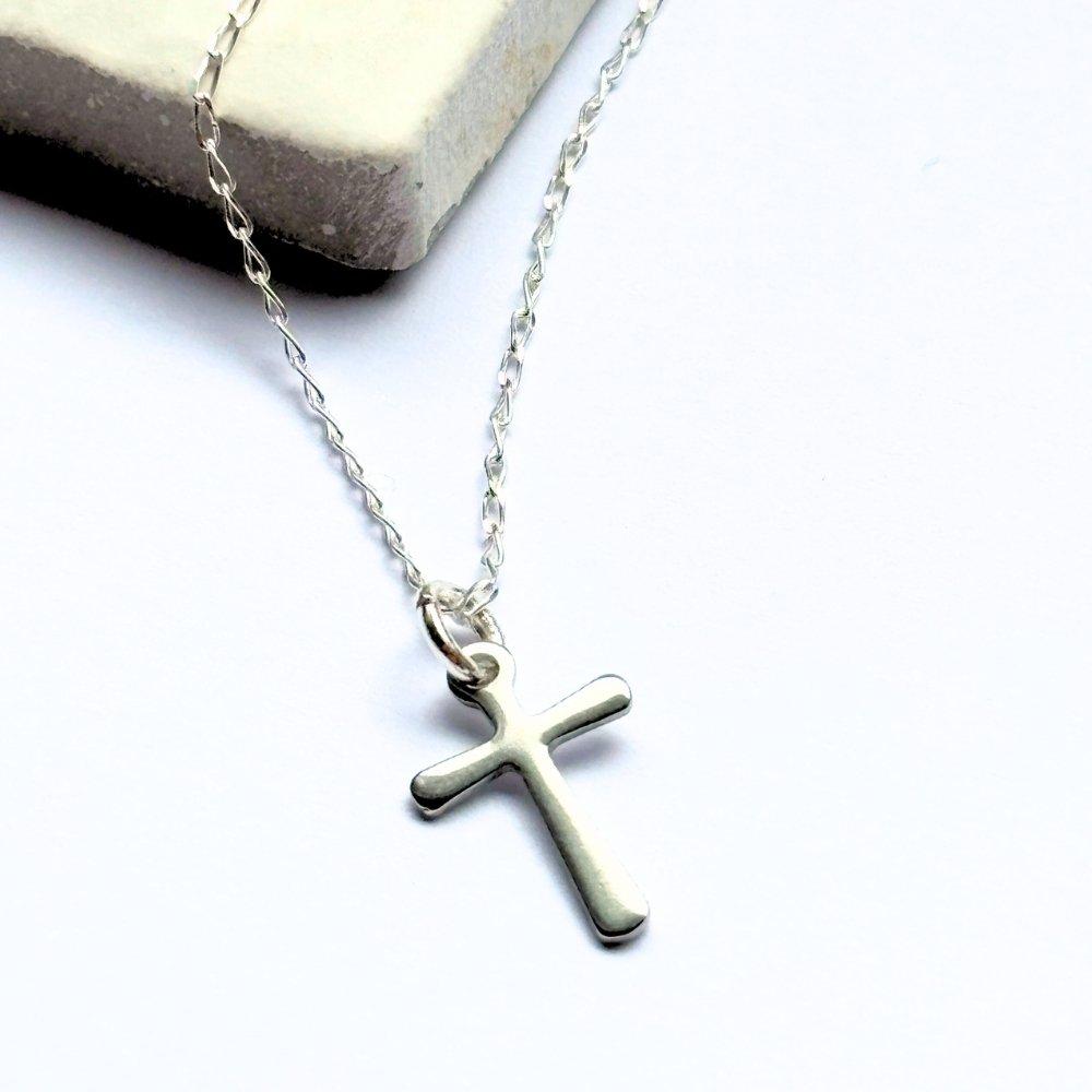 Silver - Aye Do Gifts - Silver Cross Charm Necklace 3858-NK-Cross - 1