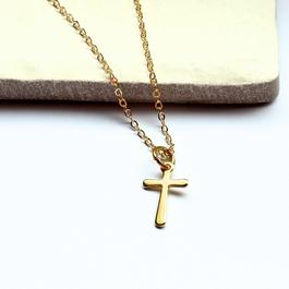 Aye Do Gold Cross Charm Necklace 6014-NK-Cross