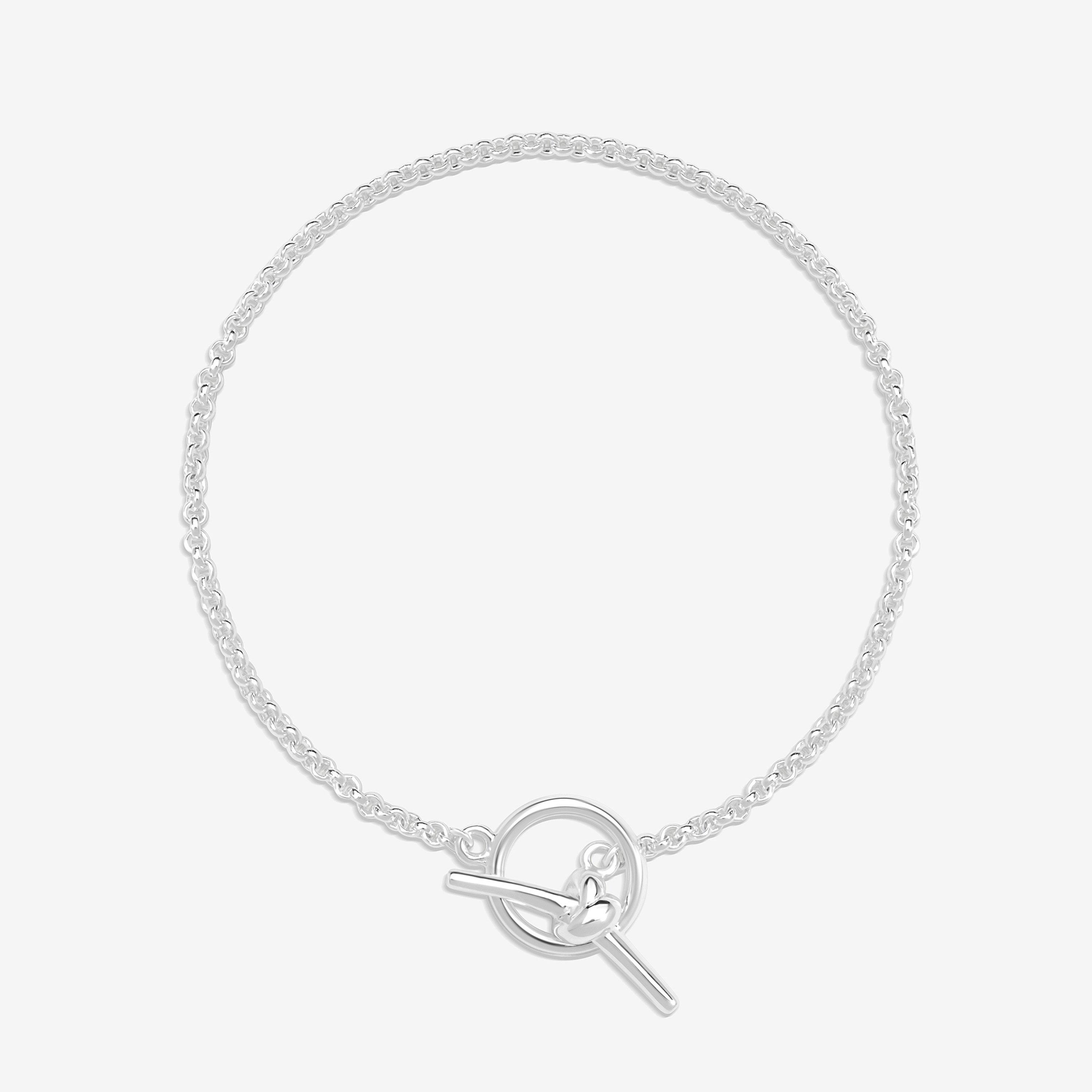 Silver - Simply Silver - Sterling Silver 925 Knotted T Bar Bracelet - 1