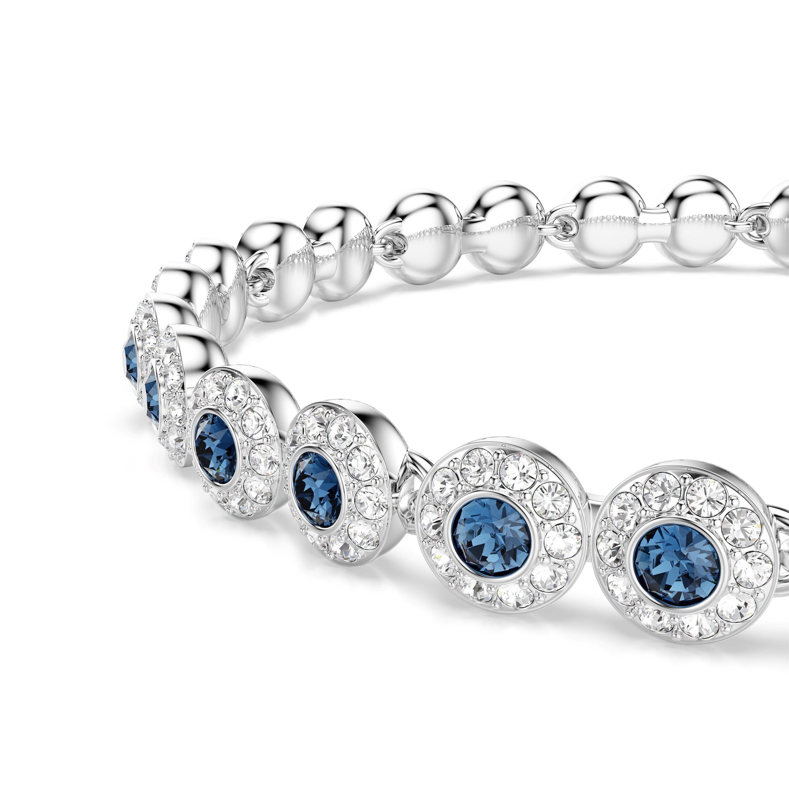 Blue / RHS - Swarovski - Women's Una Tennis Bracelets - 4