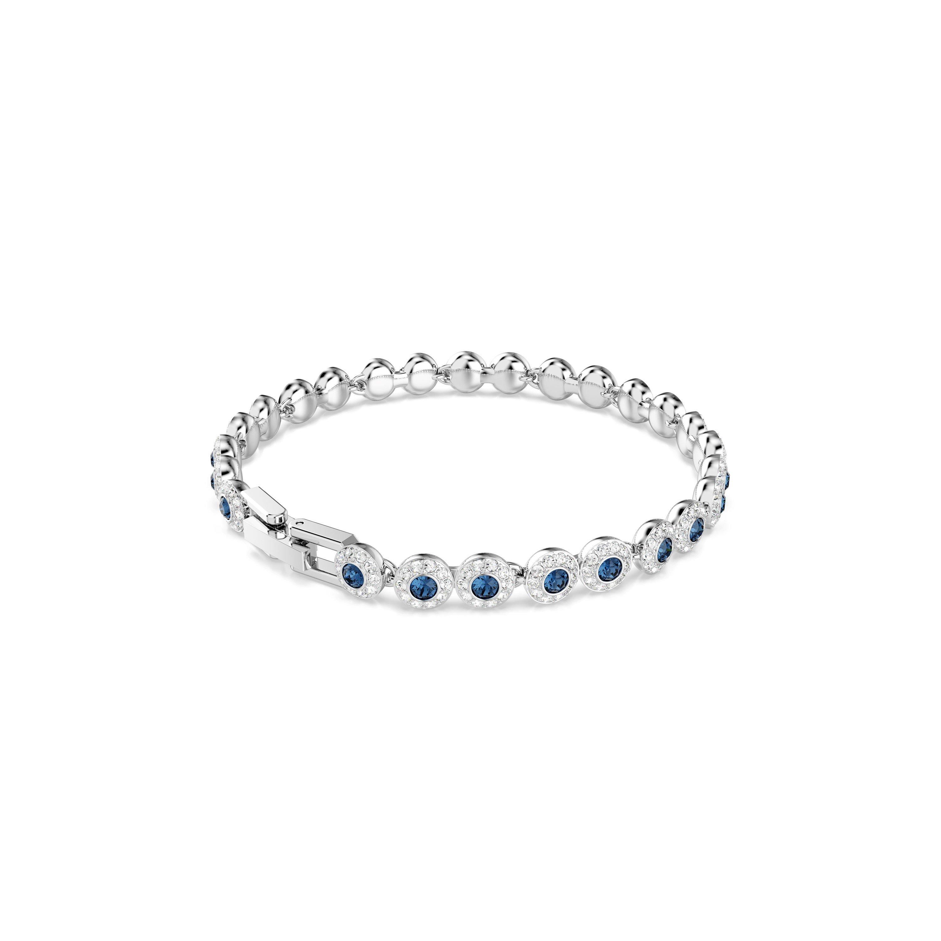 Blue / RHS - Swarovski - Women's Una Tennis Bracelets - 5