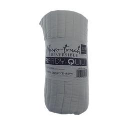 Country Club Bedspread Lightweight Reversible Embossed Grey