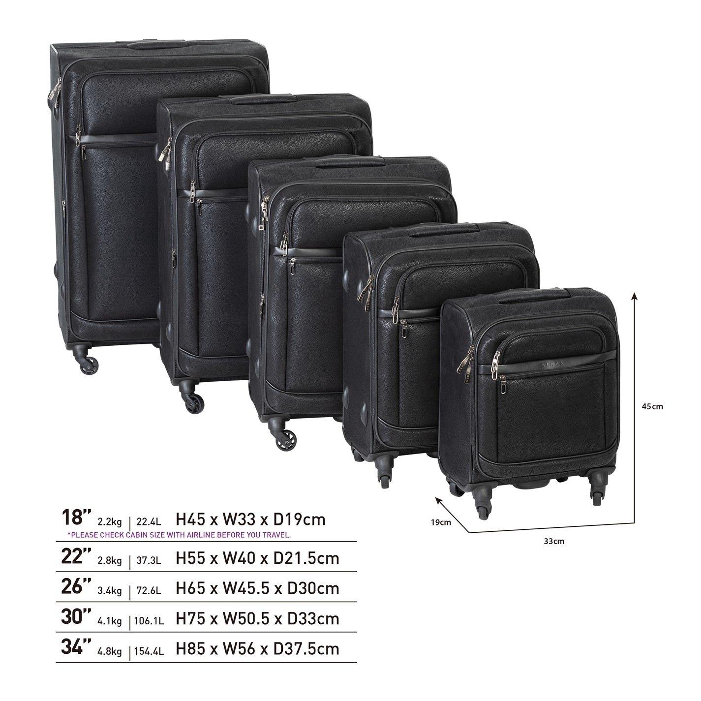 Black - Linea - Rome Suitcase - 6