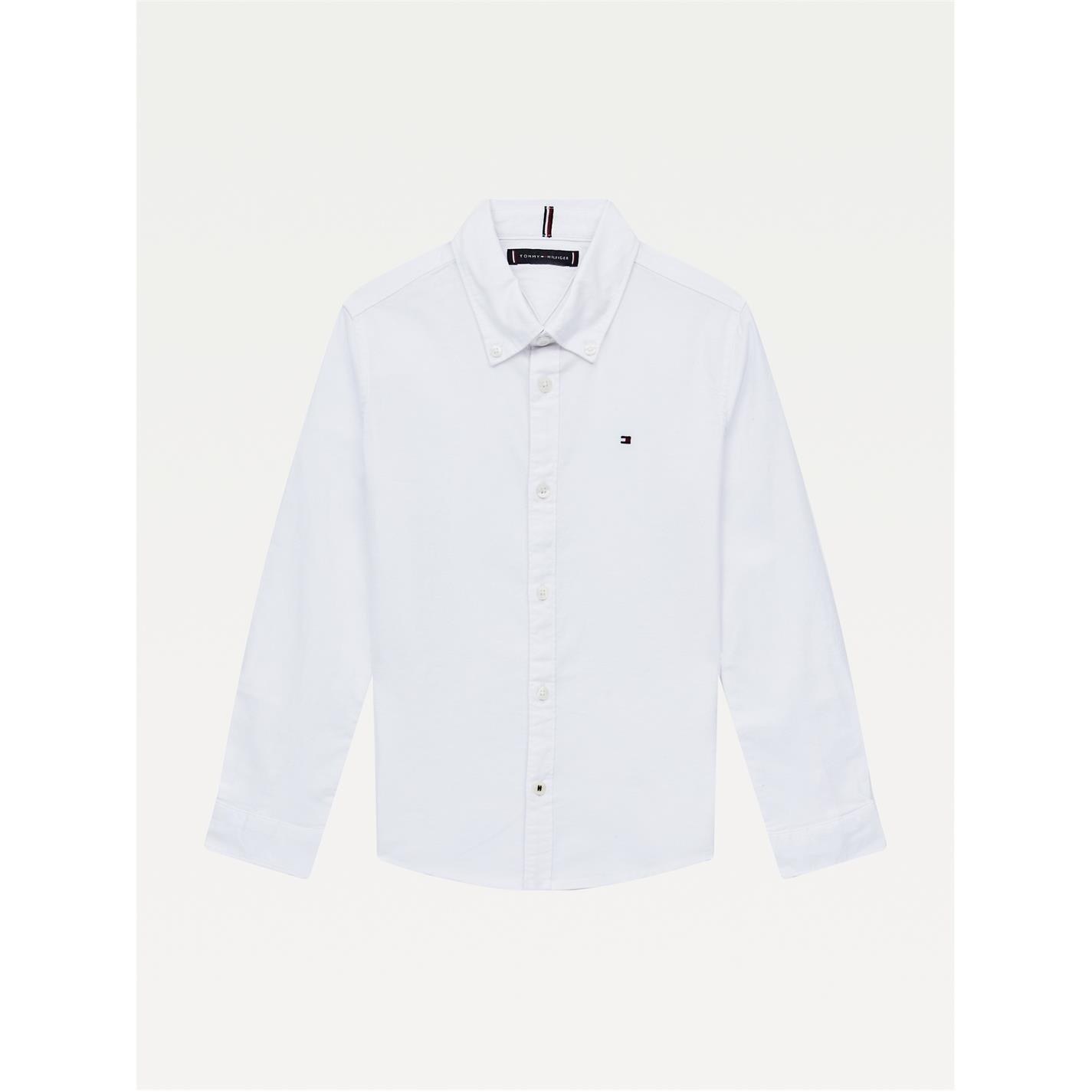 Tommy Hilfiger Boys 'S Oxford Long Sleeve Shirt - White Ybr - 12Y
